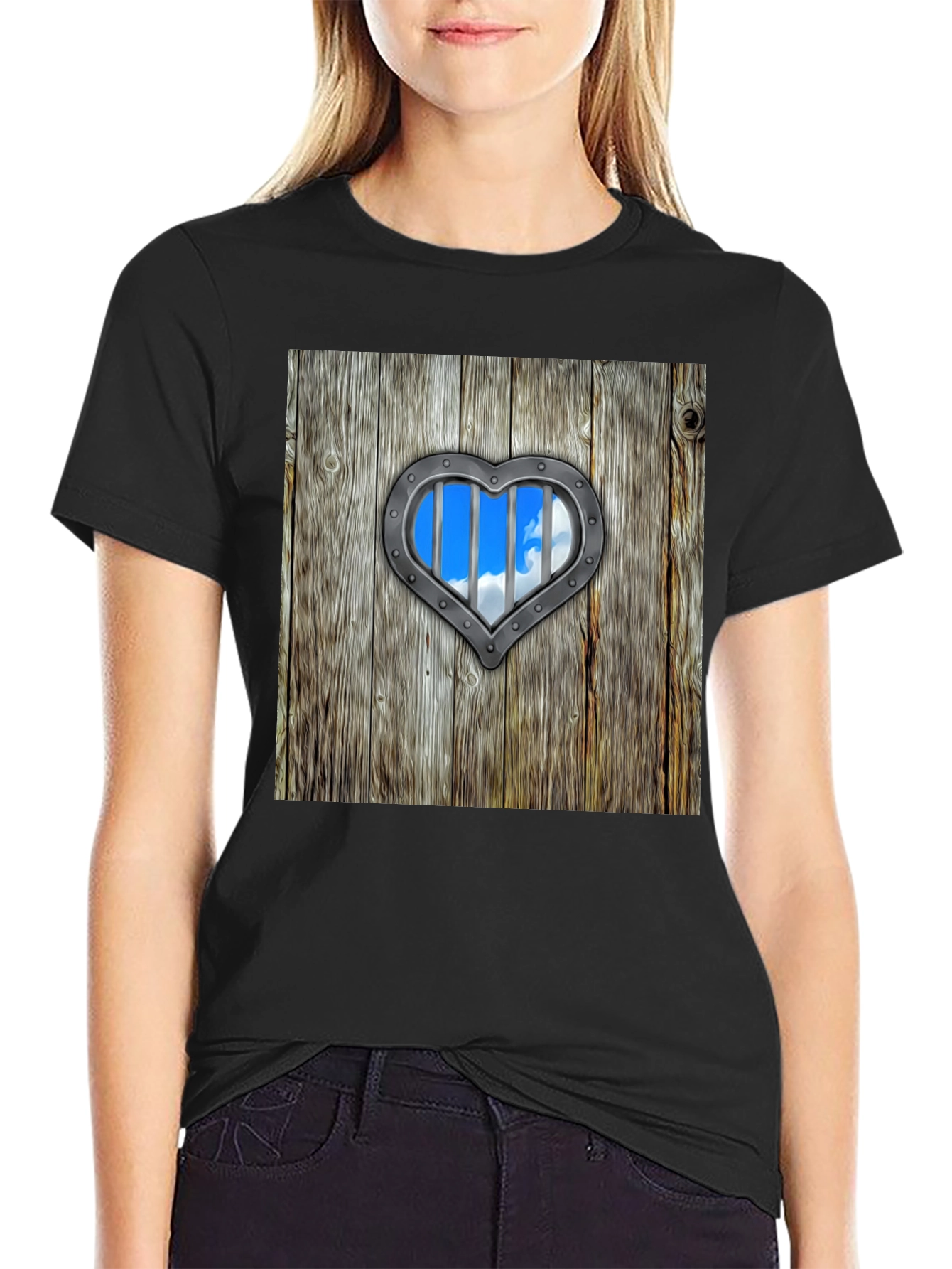 Heart-Shaped Window Graphic Tee