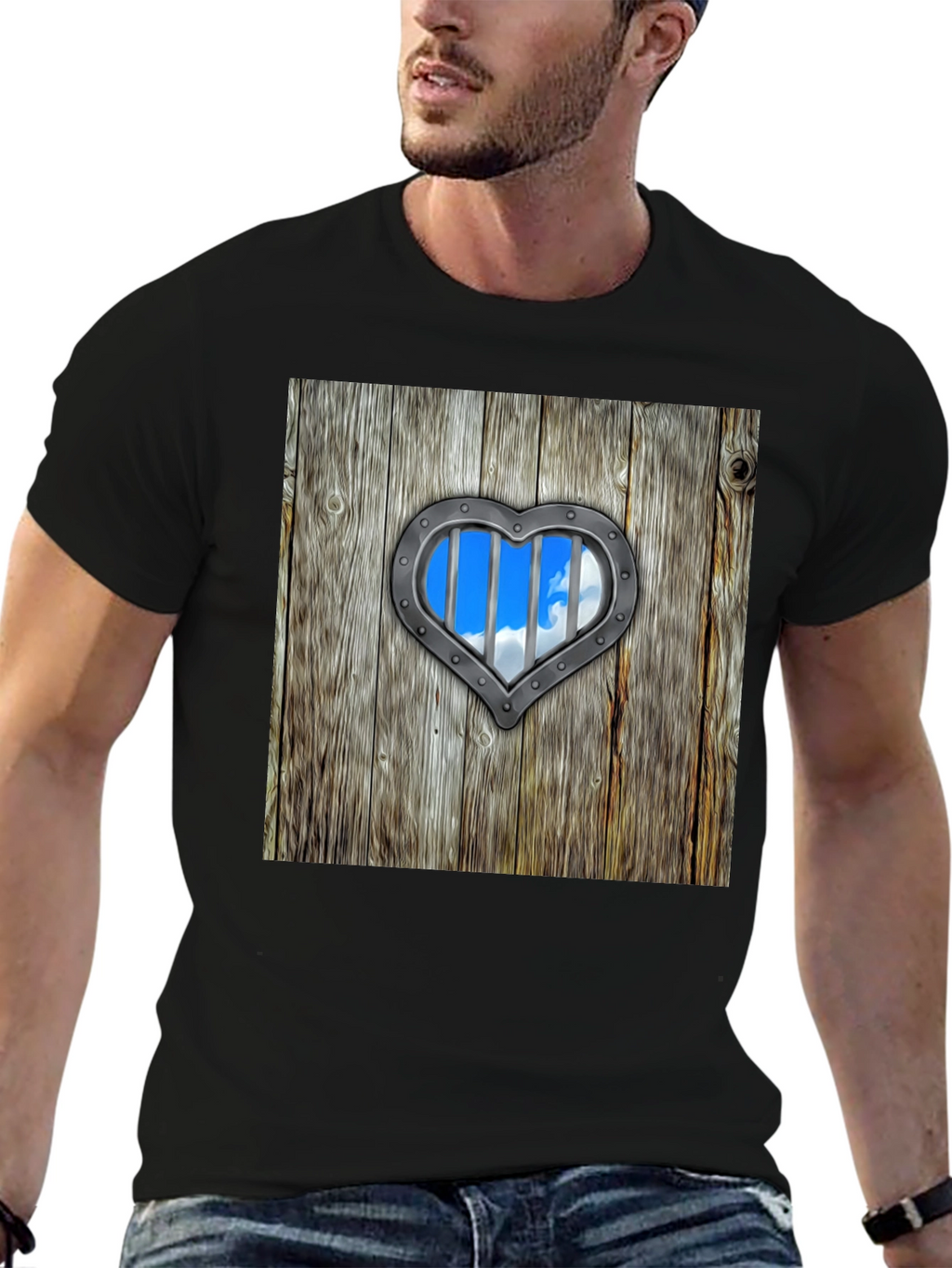 Heart-Shaped Window Graphic Tee