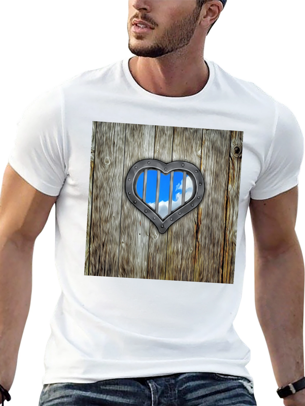 Heart-Shaped Window Graphic Tee