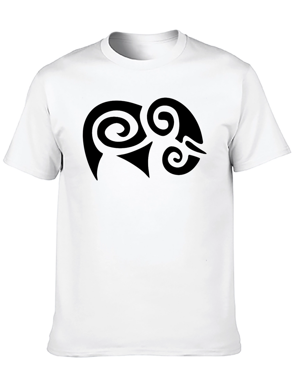 Abstract Graphic Black Cotton T-Shirt
