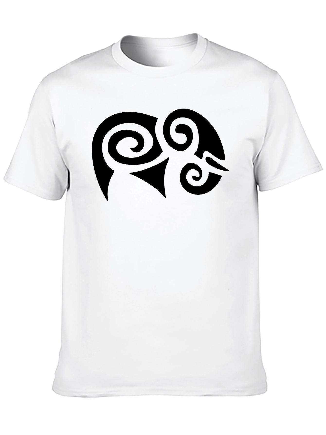 Abstract Graphic Black Cotton T-Shirt