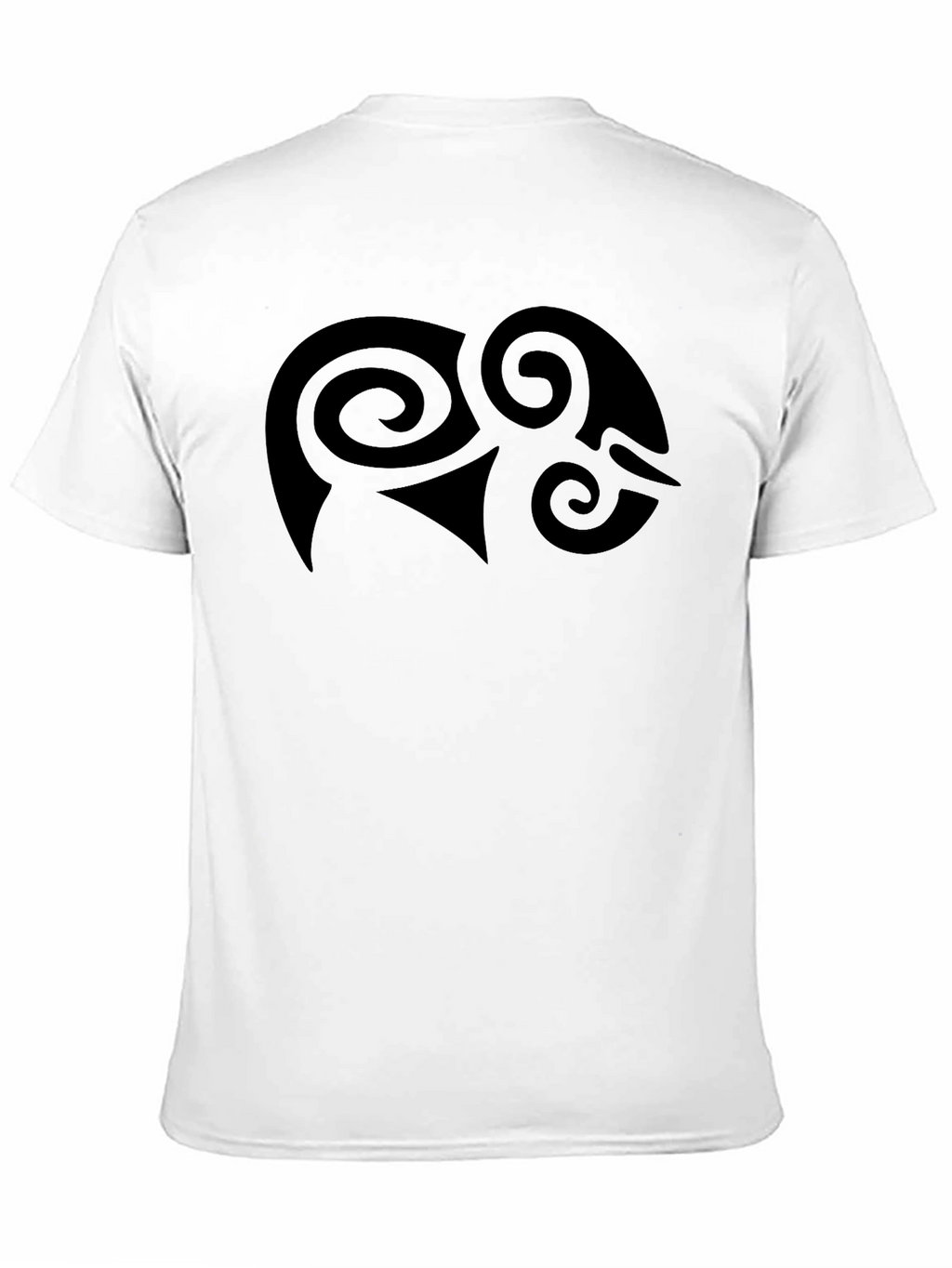 Abstract Graphic Black Cotton T-Shirt