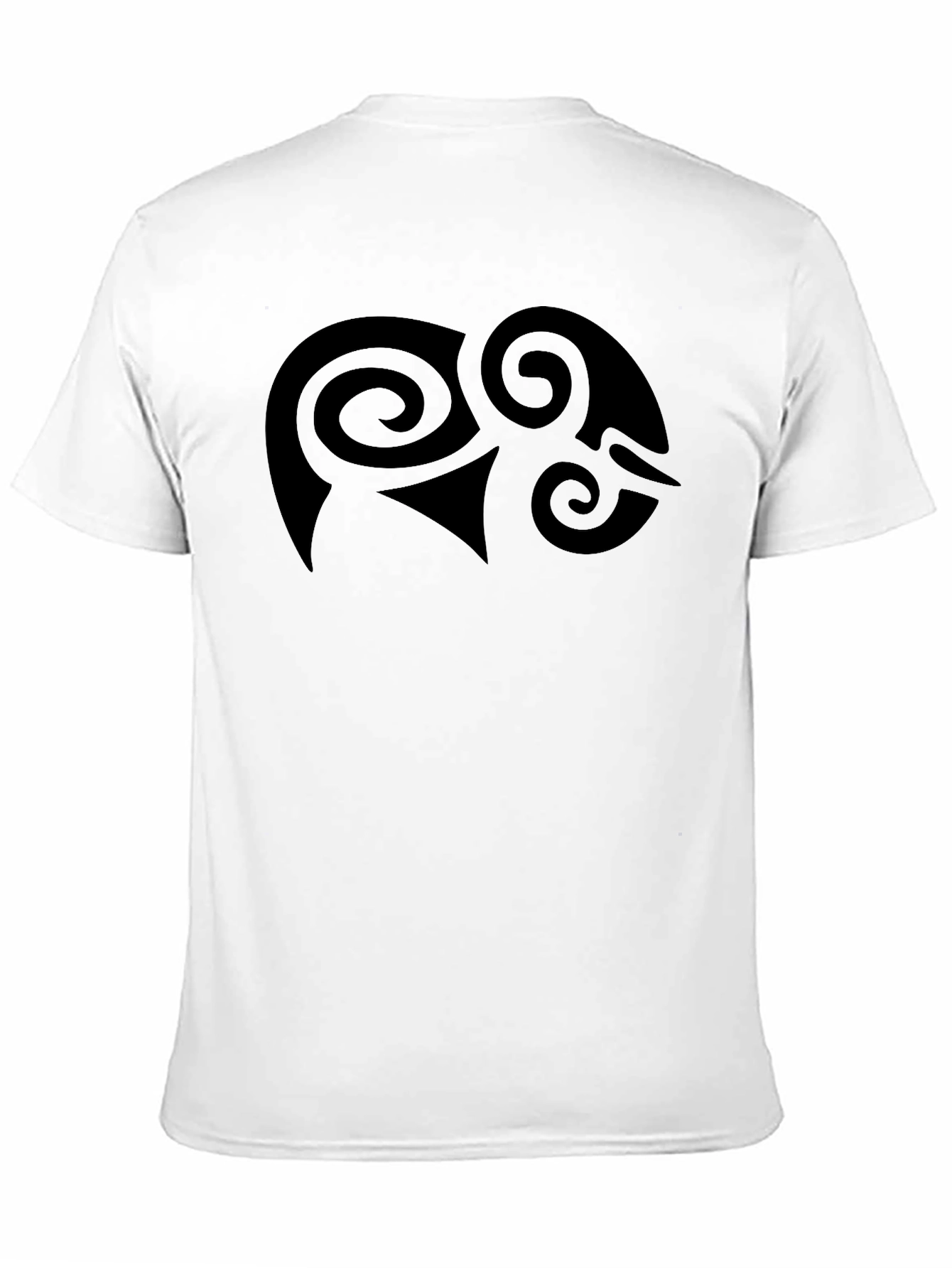 Abstract Graphic Black Cotton T-Shirt