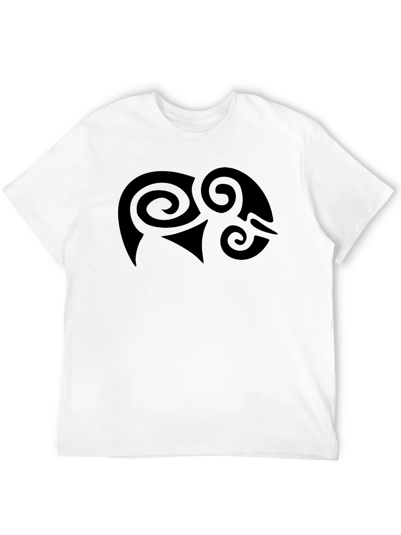 Abstract Graphic Black Cotton T-Shirt