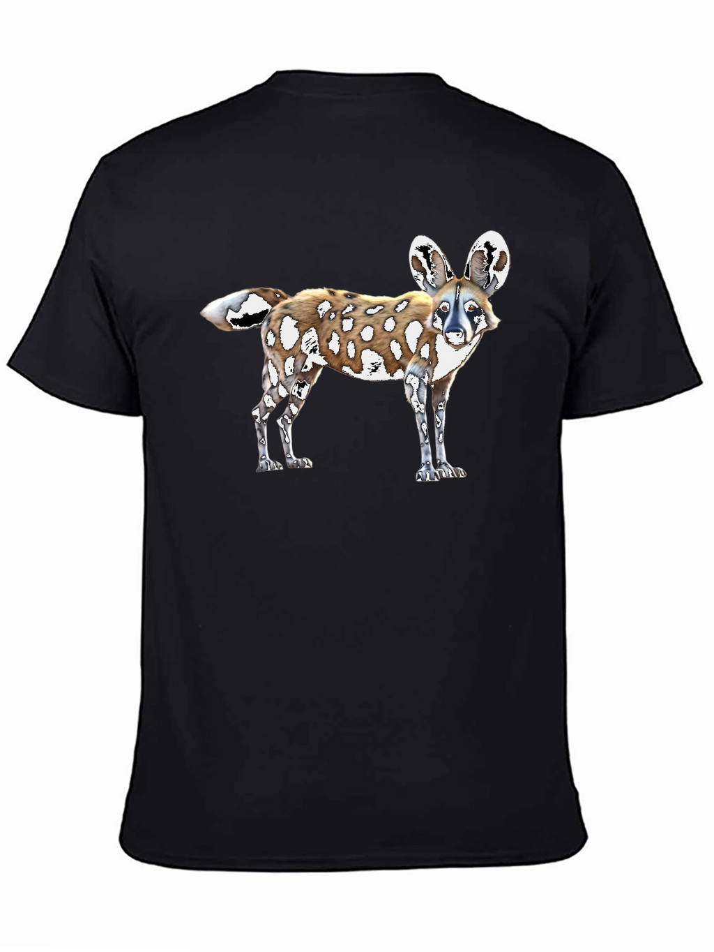 African Wild Dog Graphic Tee - Black