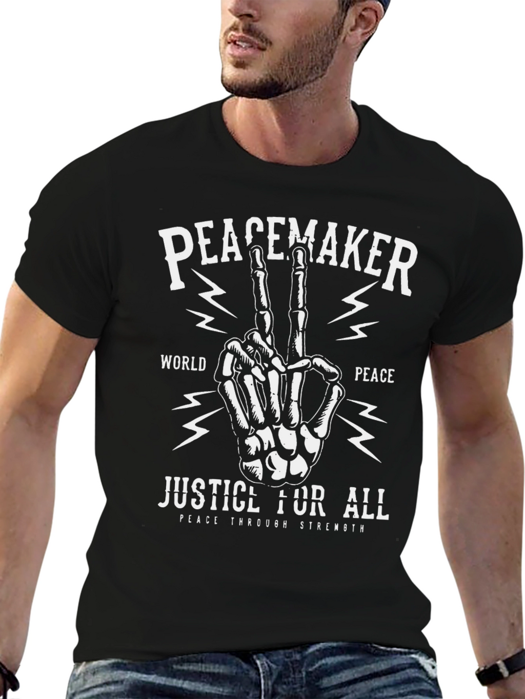 Peacemaker Justice For All Black T-Shirt