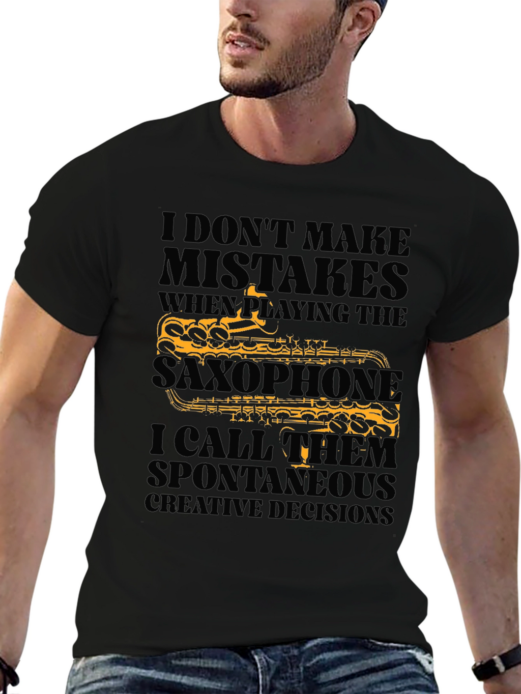 Saxophone Player T-Shirt: Spontaneous Creative Decisions