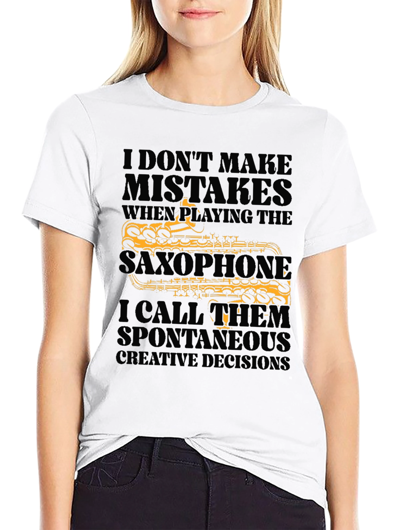 Saxophone Player T-Shirt: Spontaneous Creative Decisions