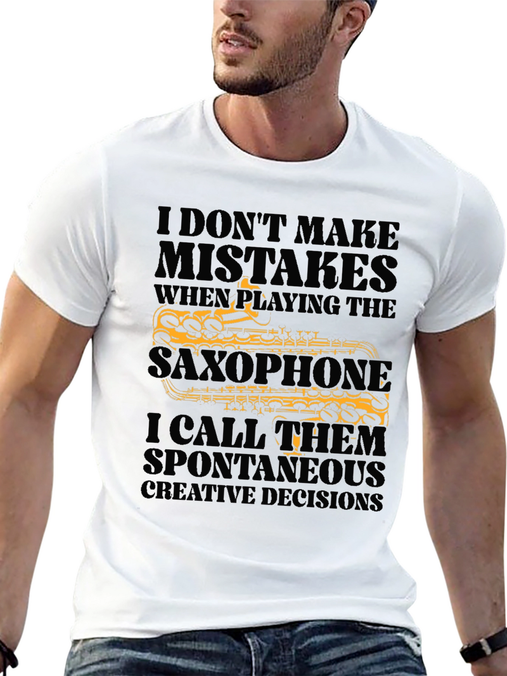 Saxophone Player T-Shirt: Spontaneous Creative Decisions