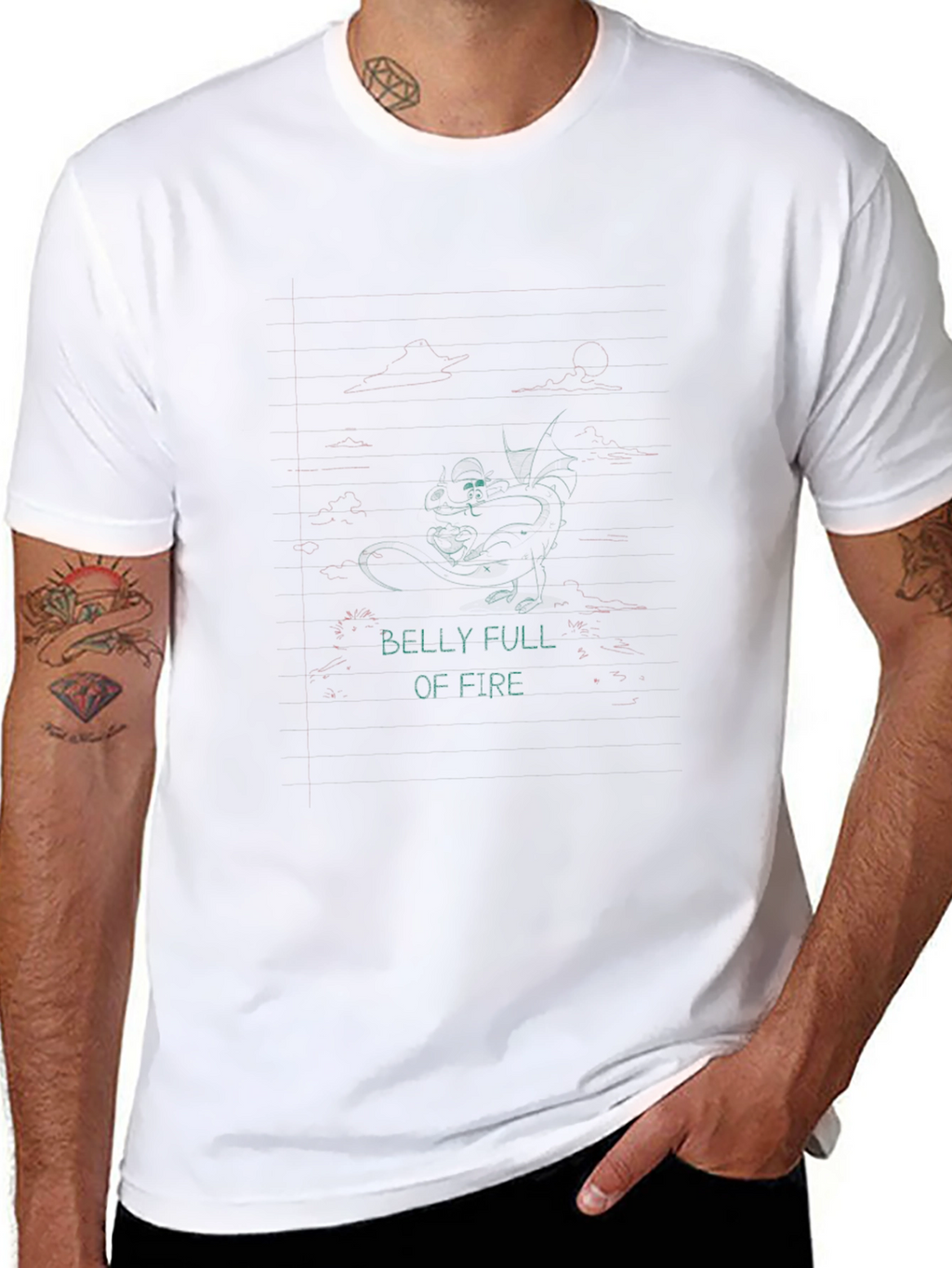 Belly Full Of Fire Black Graphic Tee