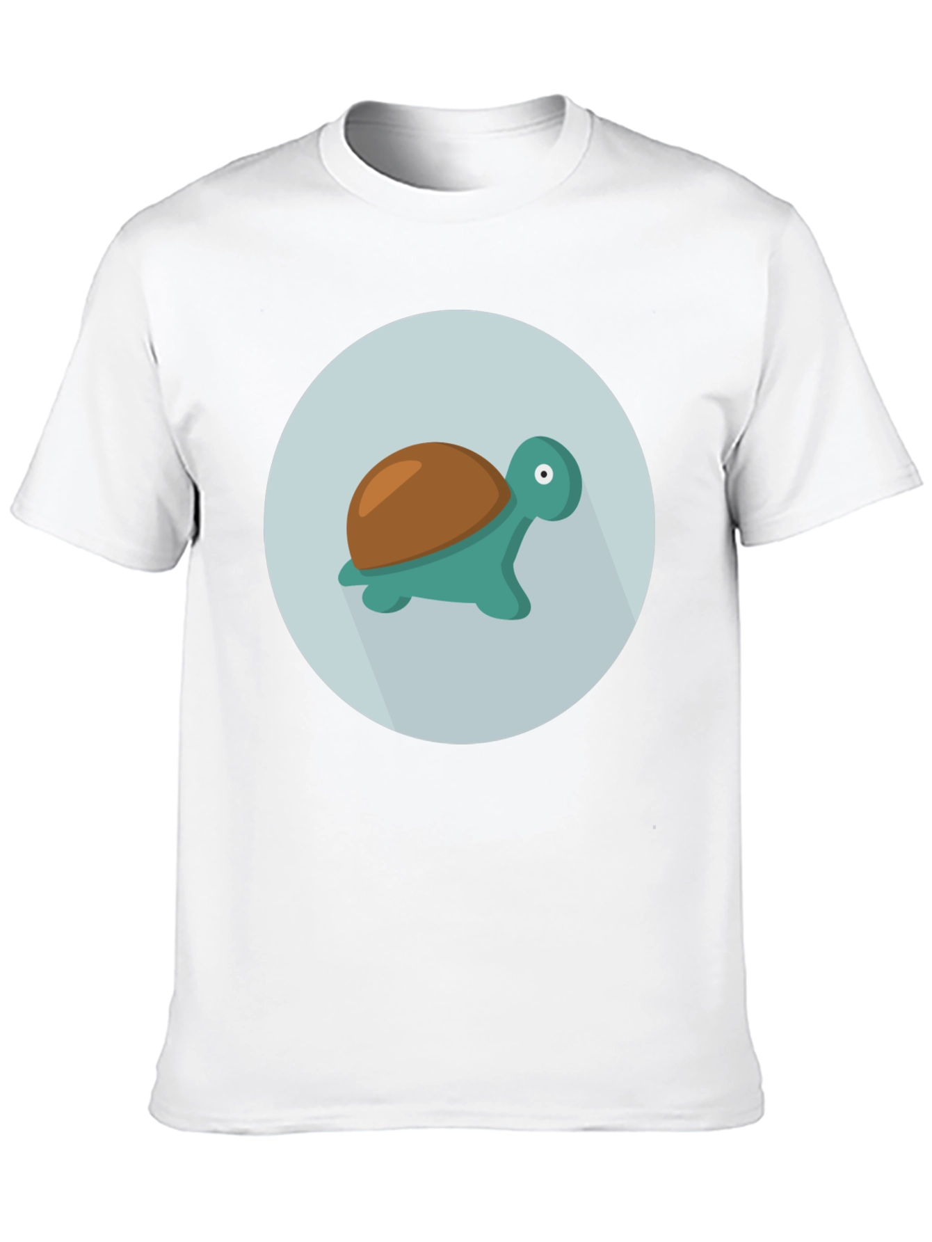 Cute Turtle Graphic Tee - Black Cotton Blend