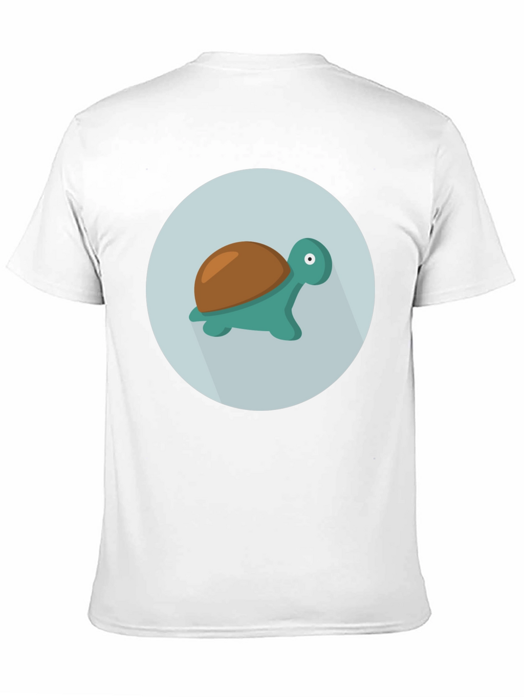 Cute Turtle Graphic Tee - Black Cotton Blend