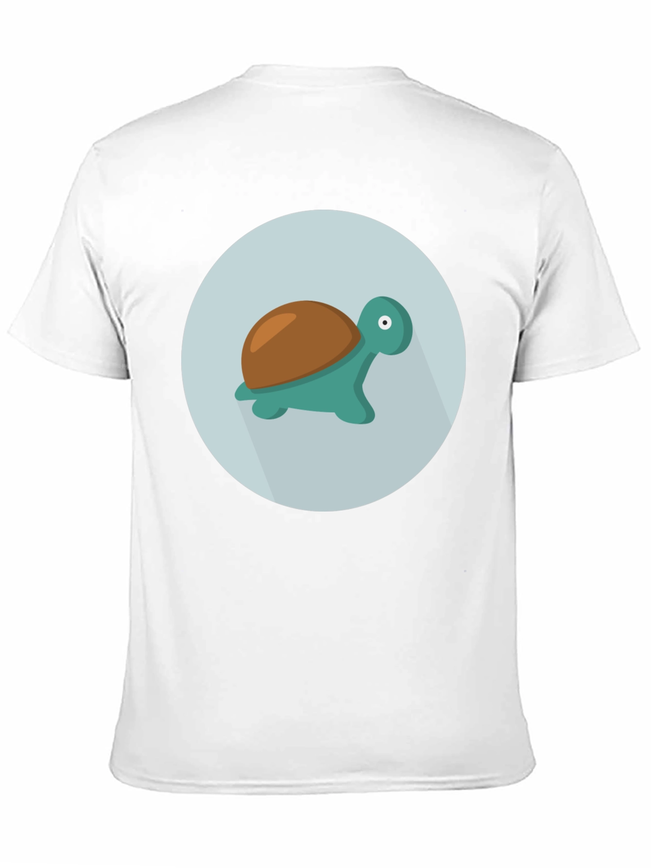 Cute Turtle Graphic Tee - Black Cotton Blend