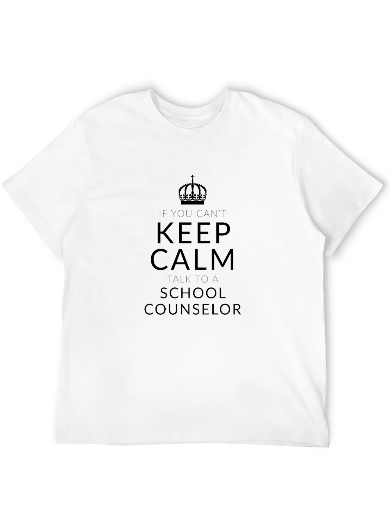 Keep Calm School Counselor Black T-Shirt