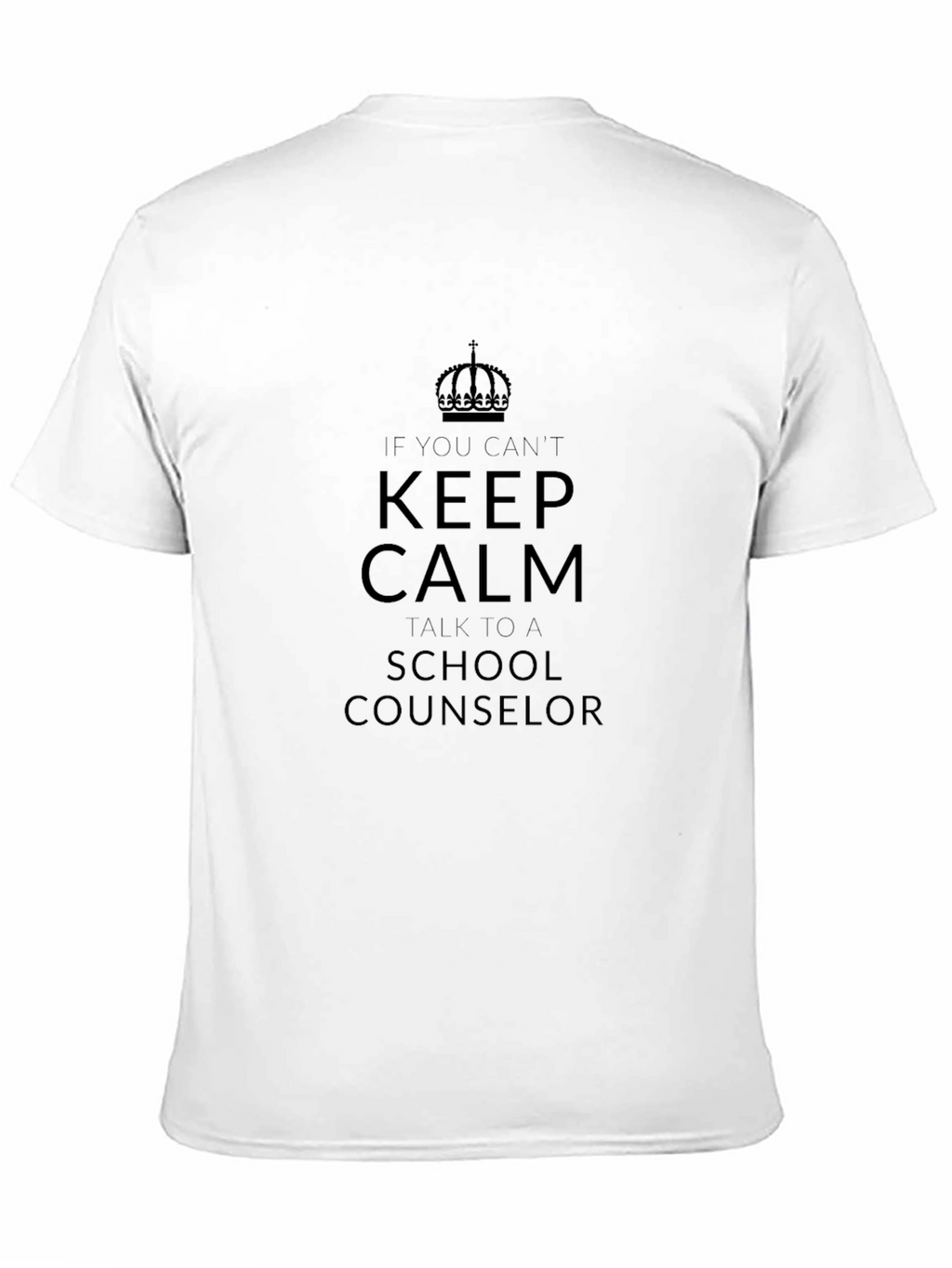 Keep Calm School Counselor Black T-Shirt