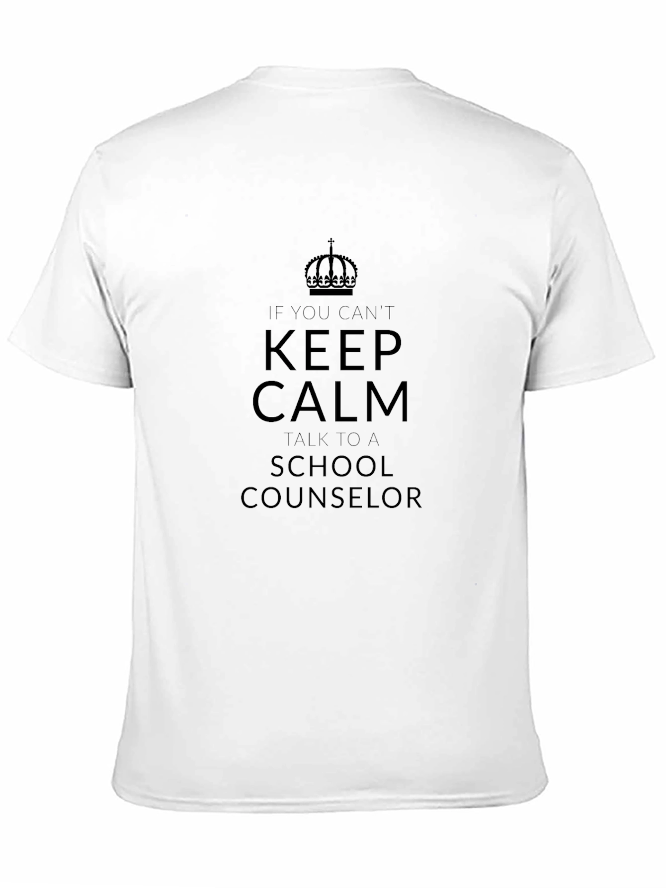 Keep Calm School Counselor Black T-Shirt