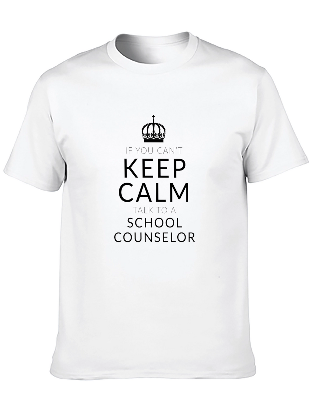 Keep Calm School Counselor Black T-Shirt