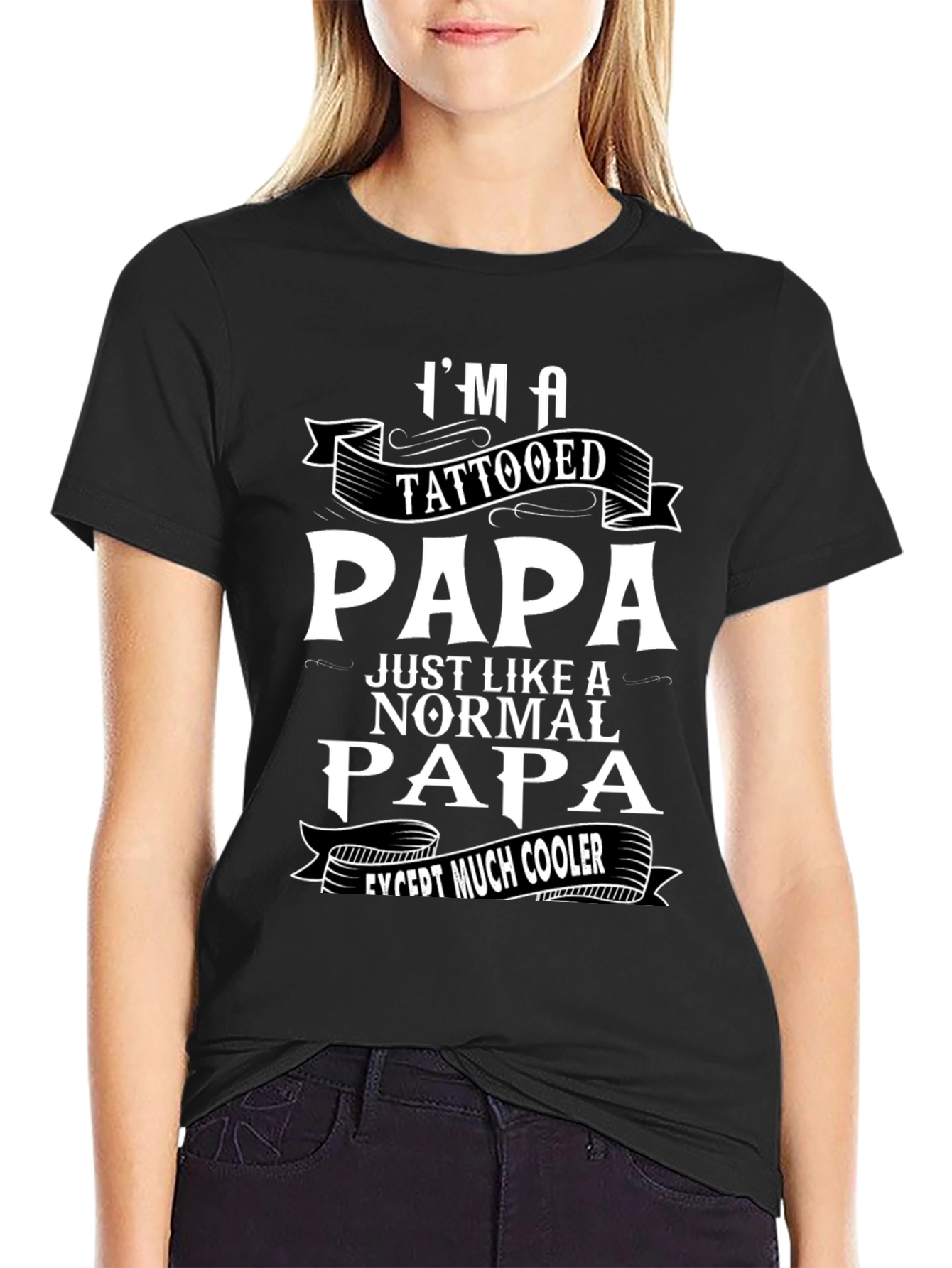 Tattooed Papa Graphic T-Shirt - Cool Dad Tee