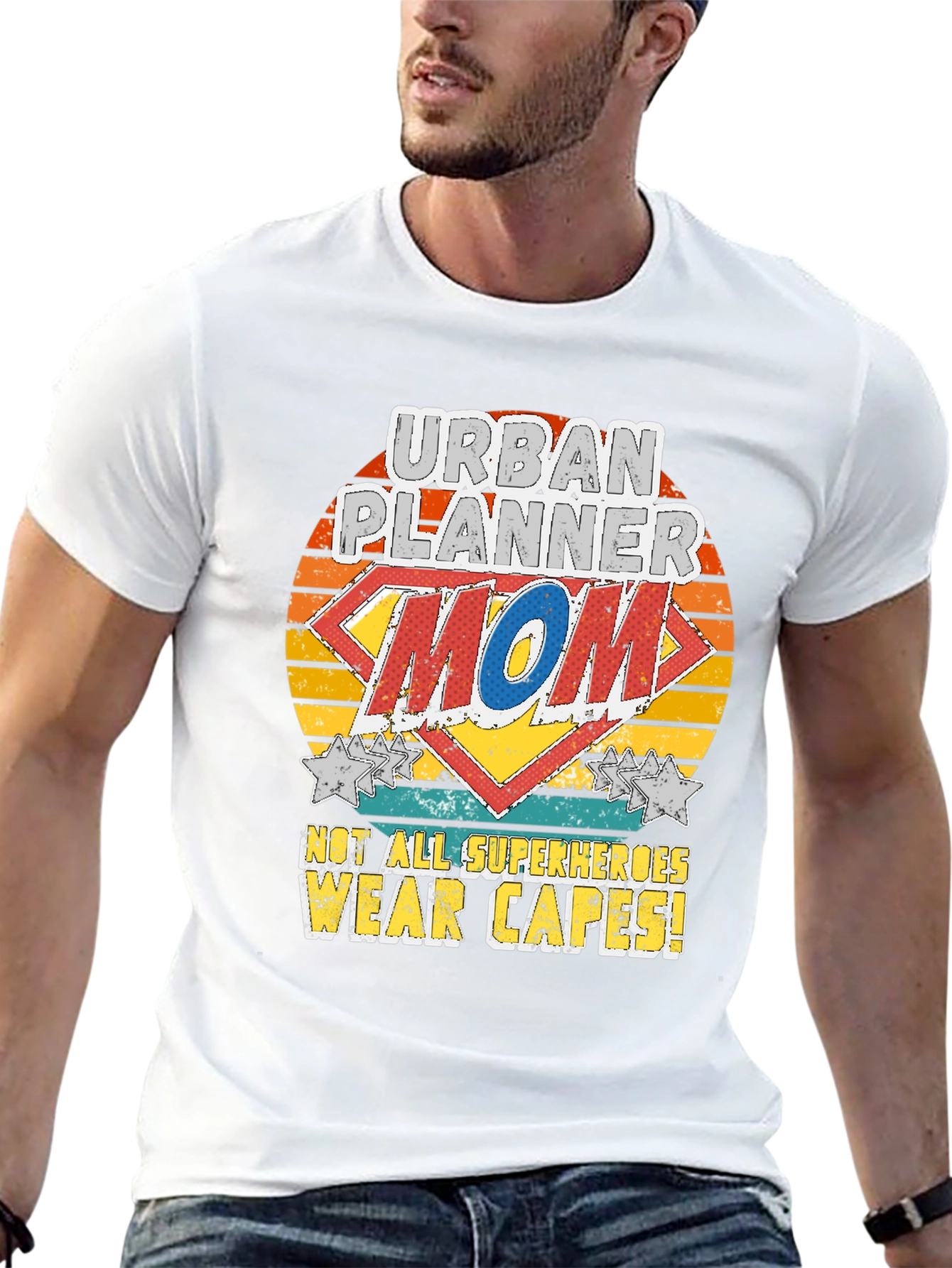 Urban Planner Mom T-Shirt - Superhero Style
