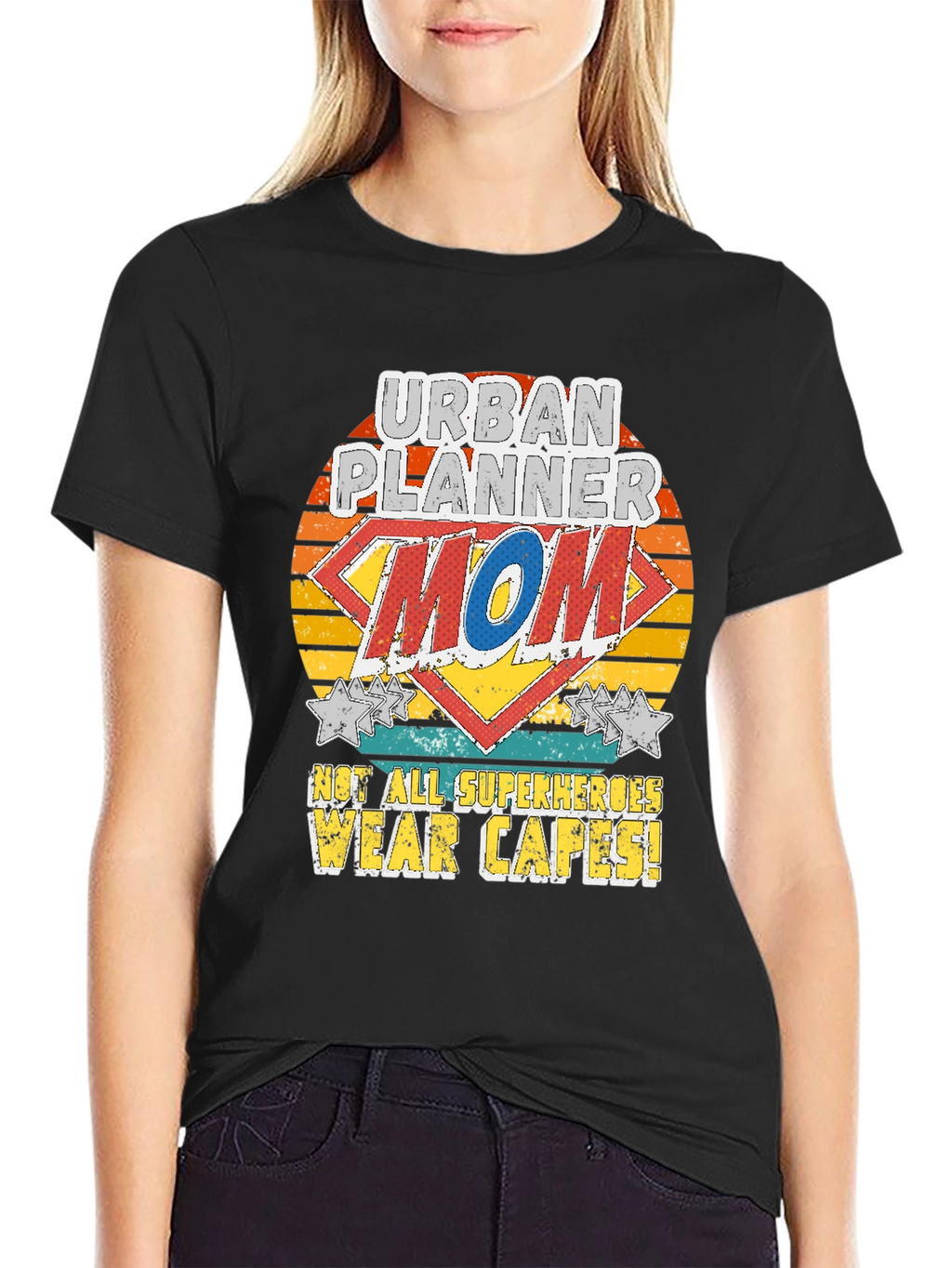 Urban Planner Mom T-Shirt - Superhero Style