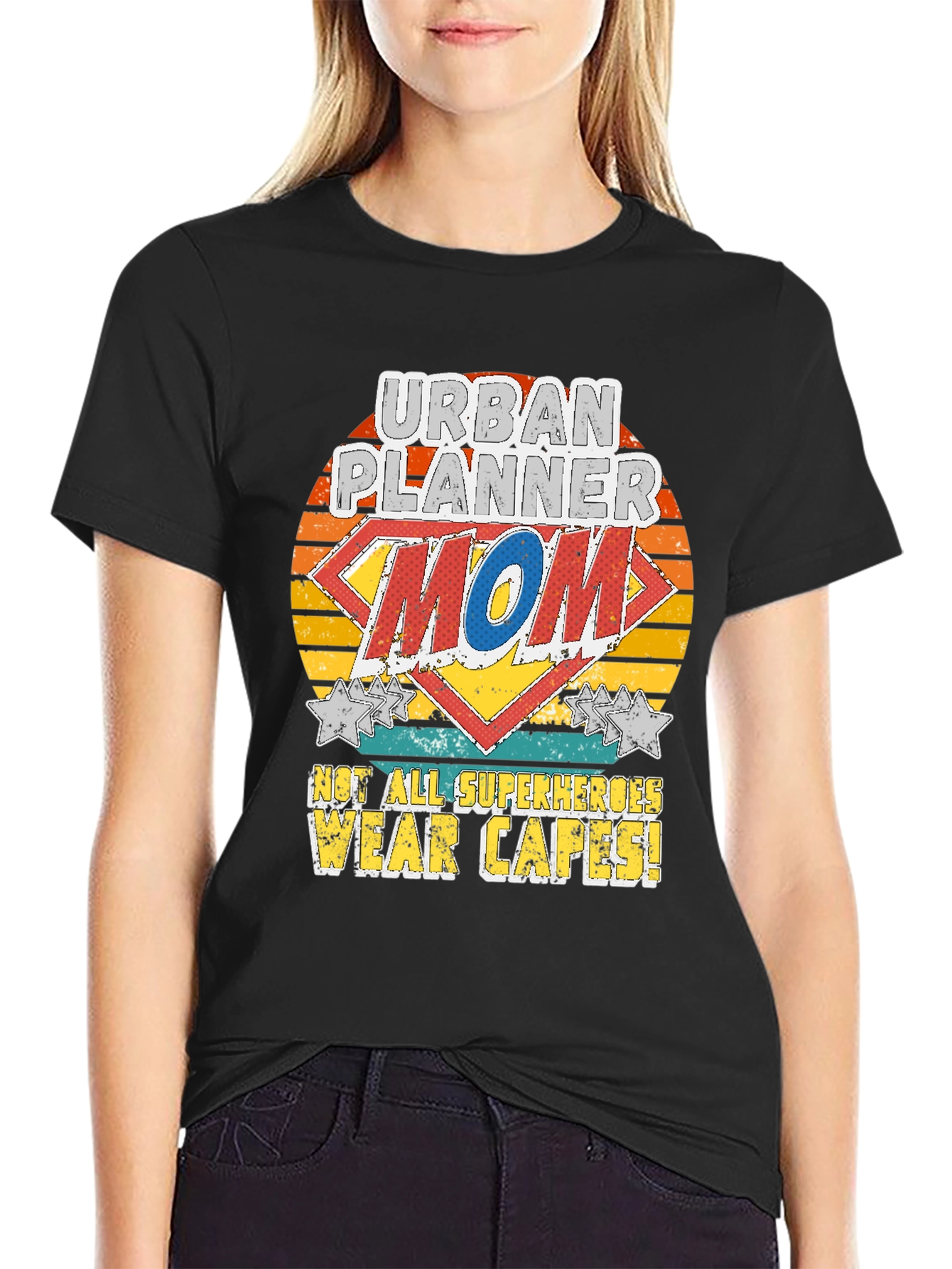 Urban Planner Mom T-Shirt - Superhero Style