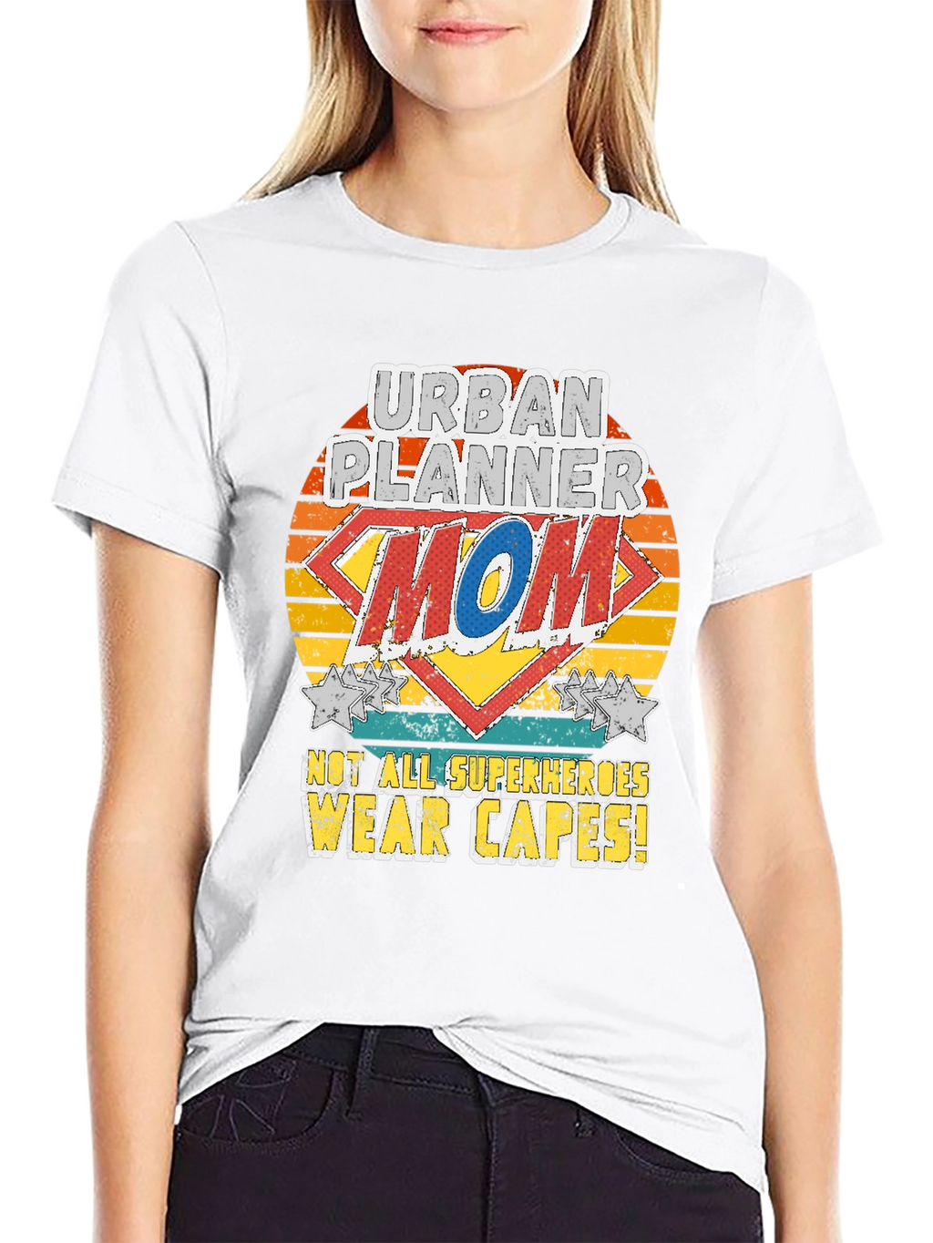 Urban Planner Mom T-Shirt - Superhero Style