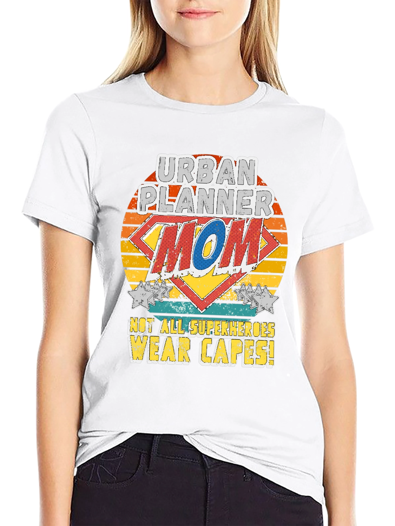 Urban Planner Mom T-Shirt - Superhero Style