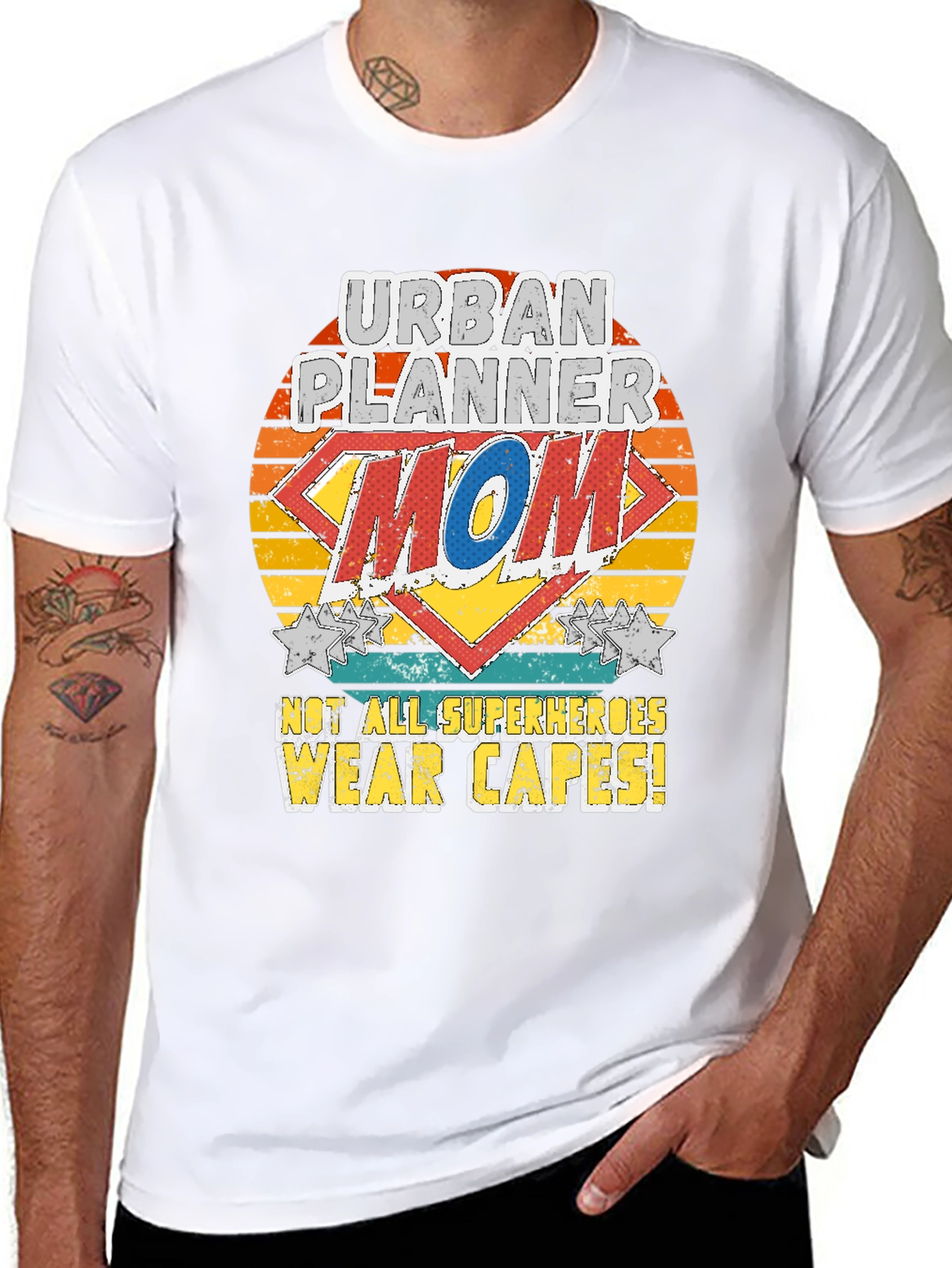 Urban Planner Mom T-Shirt - Superhero Style