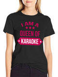 Queen of Karaoke Graphic Tee - Fun & Stylish!