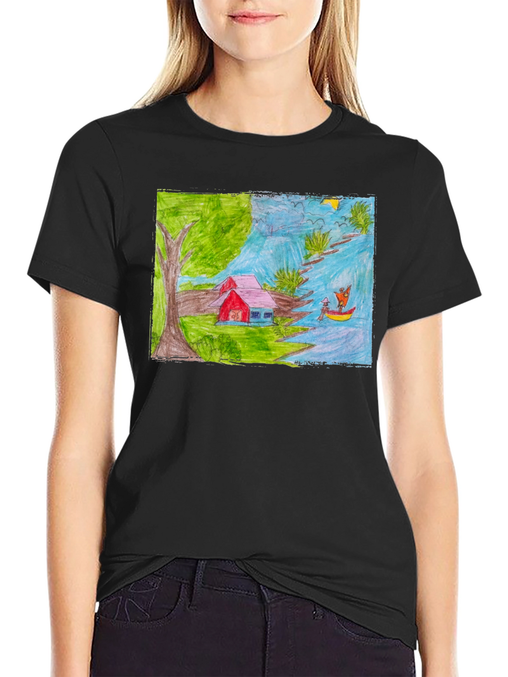 Artistic Hand-Drawn T-Shirt