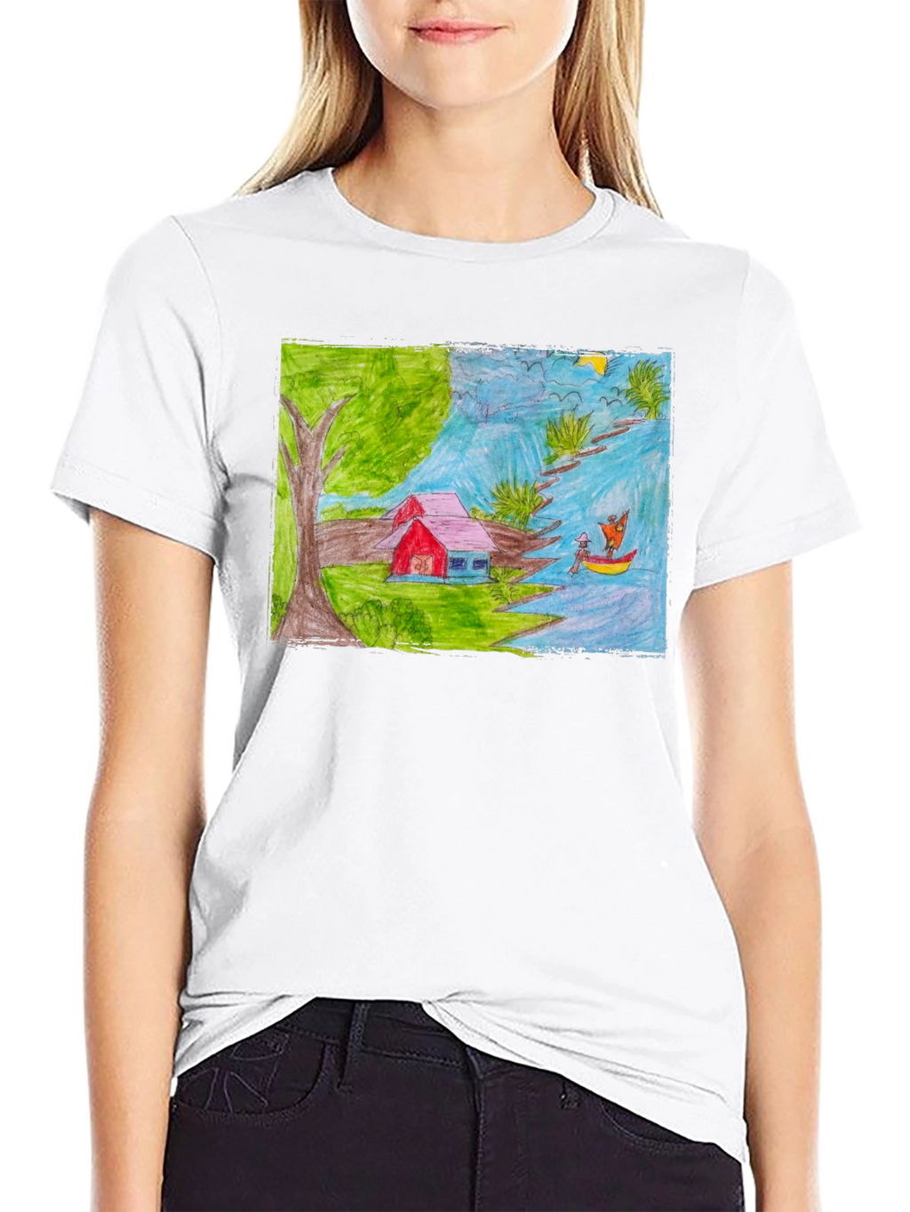 Artistic Hand-Drawn T-Shirt