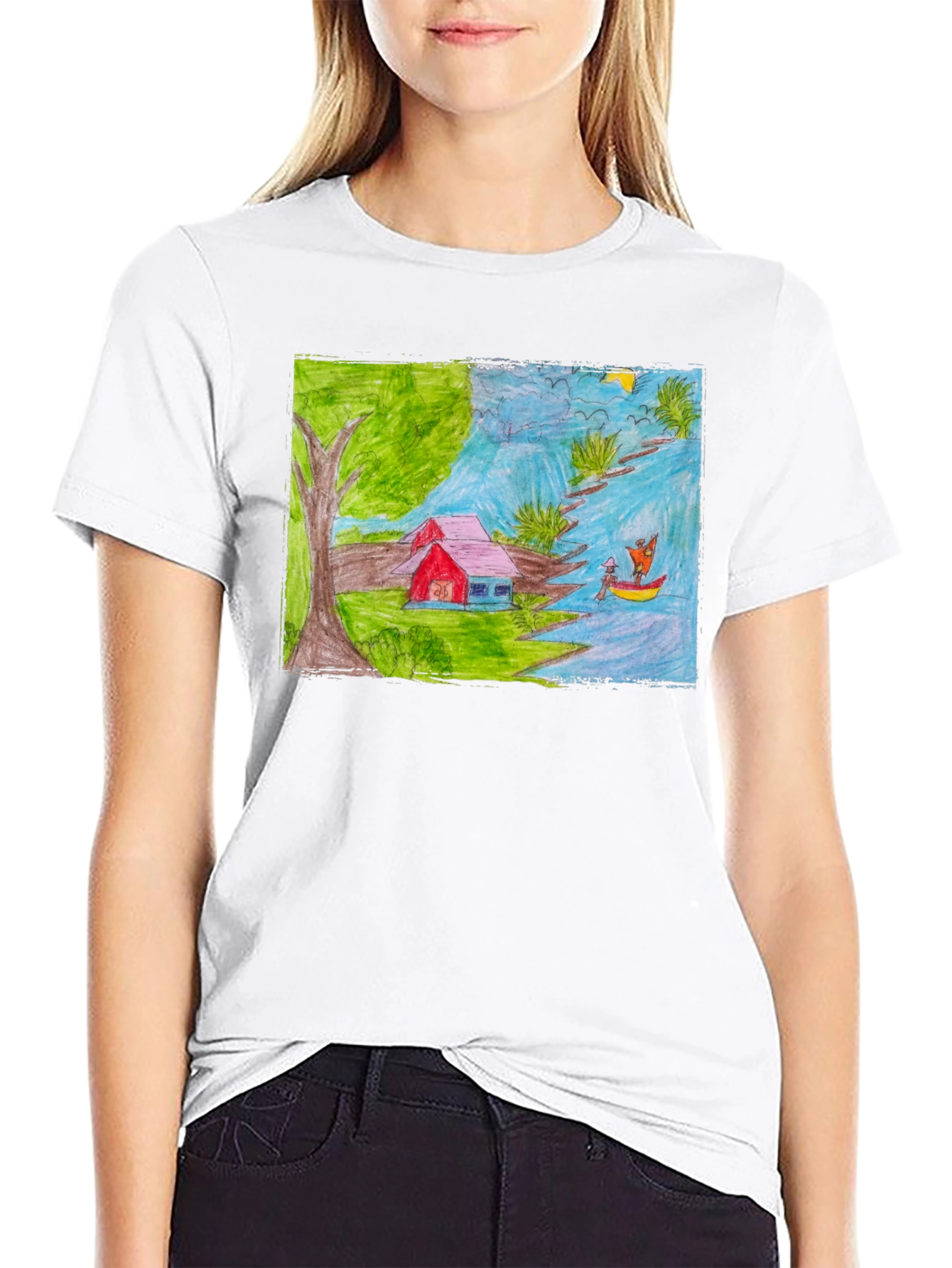 Artistic Hand-Drawn T-Shirt