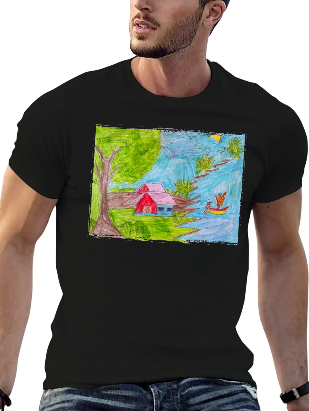 Artistic Hand-Drawn T-Shirt