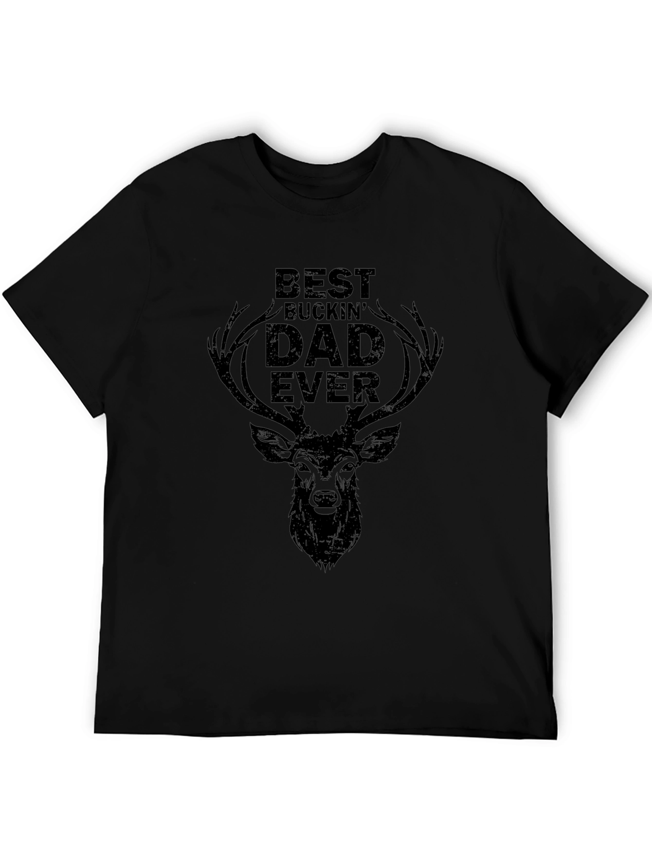 Best Buckin Dad Ever T-Shirt - Deer Antler Design