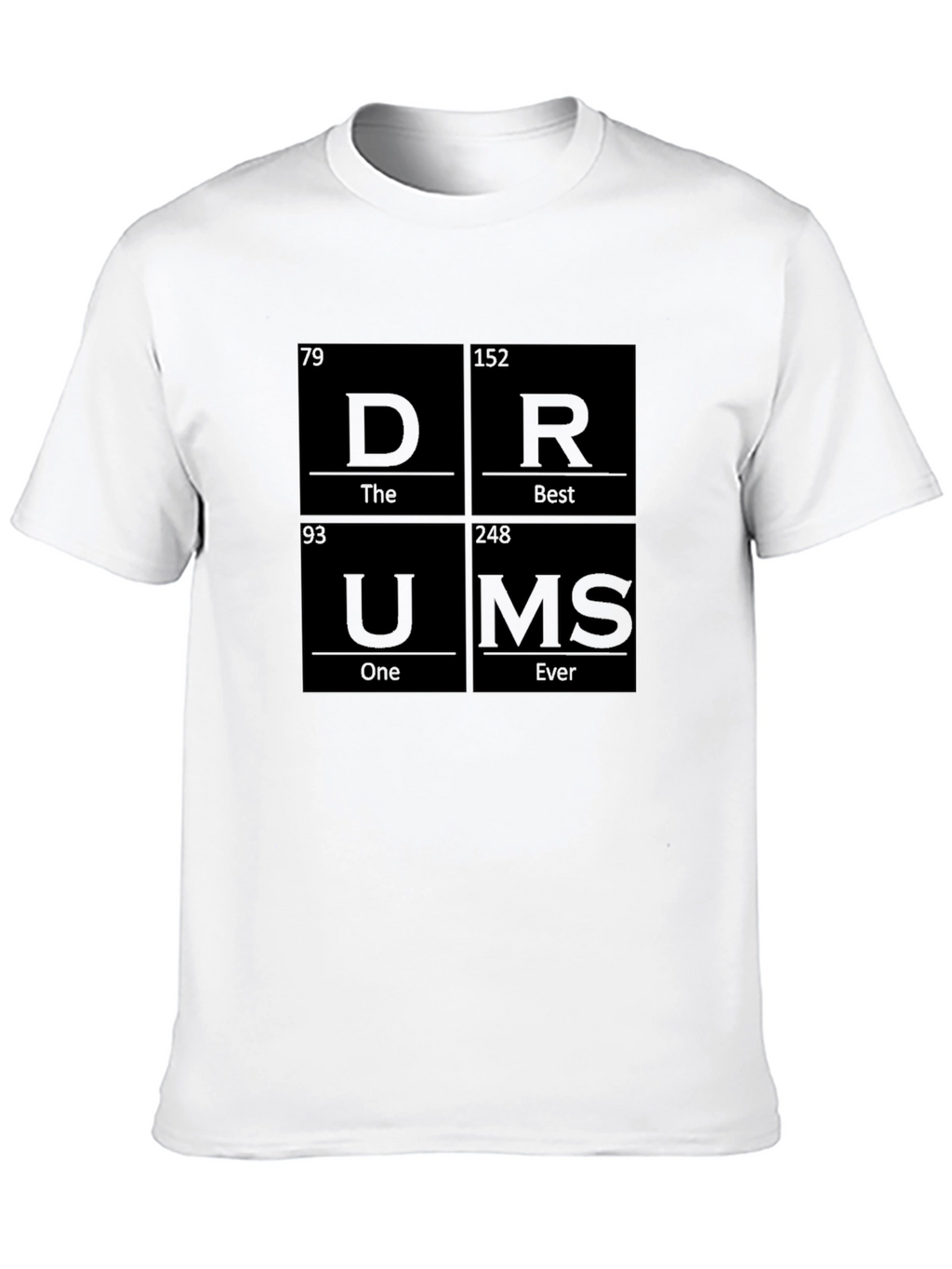 Drums Periodic Table T-Shirt - Music Lover Tee