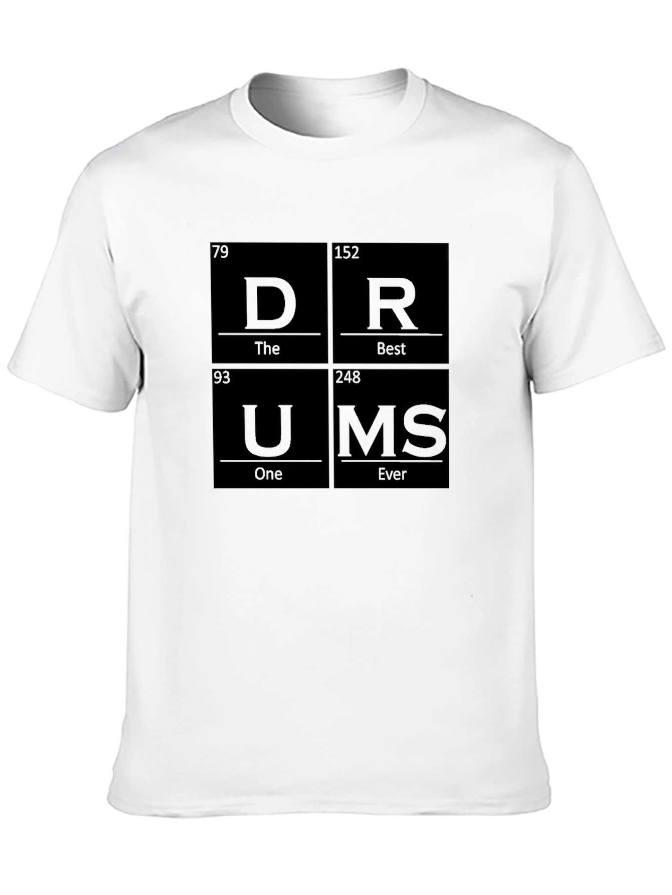 Drums Periodic Table T-Shirt - Music Lover Tee