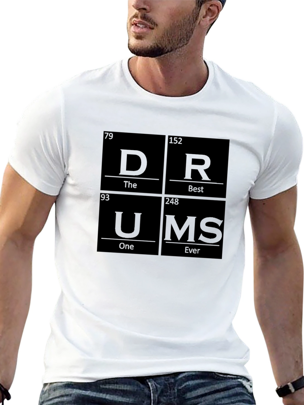Drums Periodic Table T-Shirt - Music Lover Tee