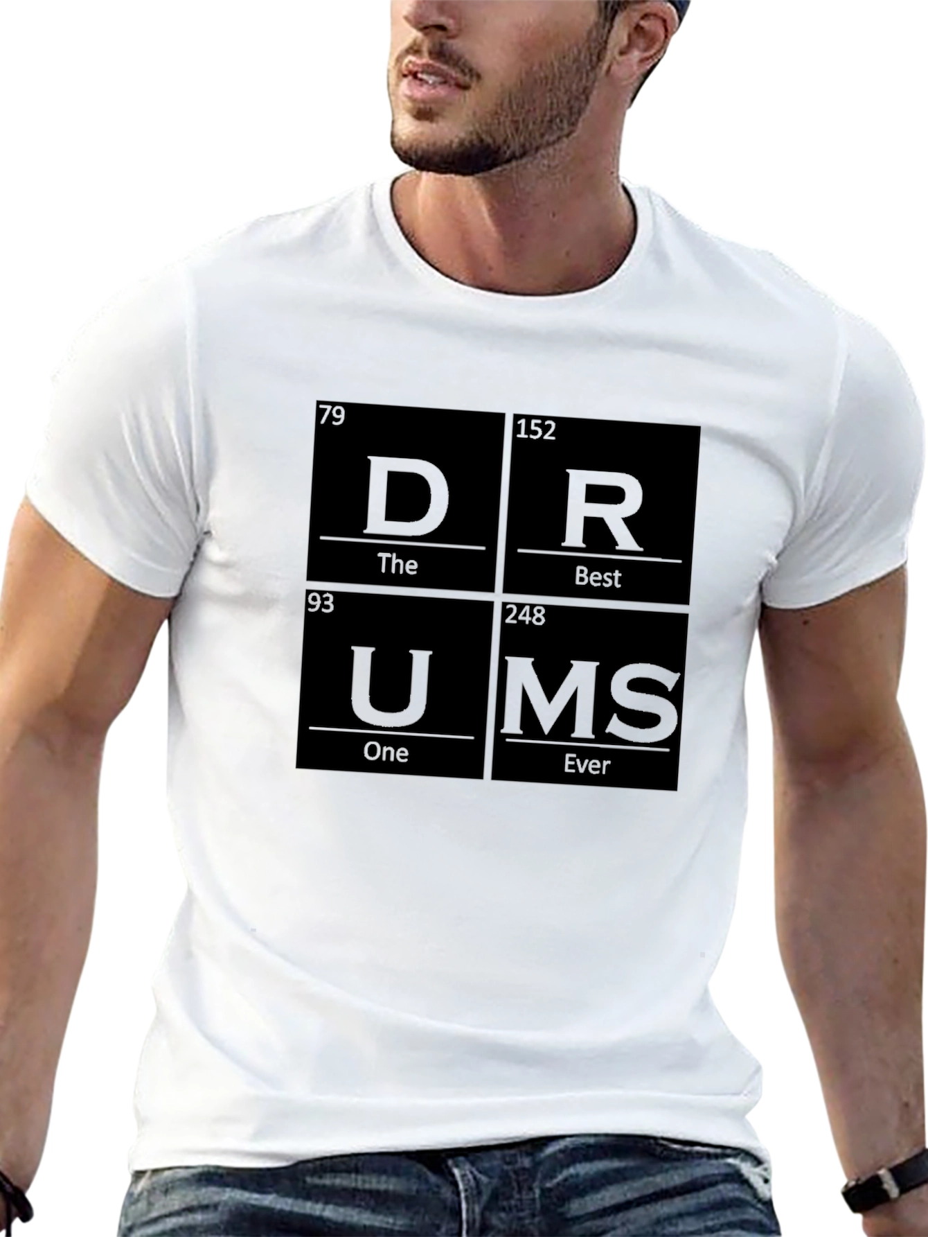 Drums Periodic Table T-Shirt - Music Lover Tee