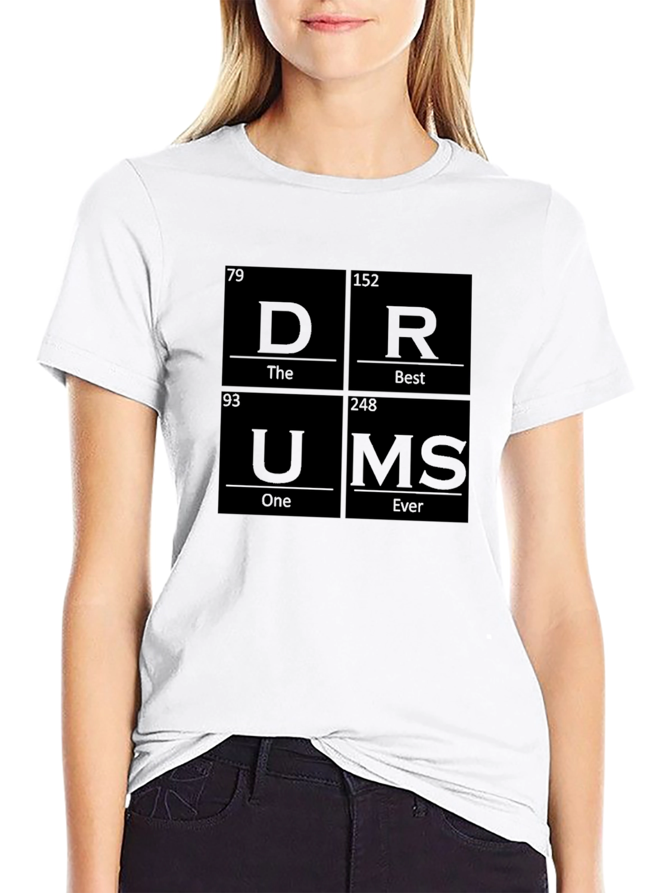 Drums Periodic Table T-Shirt - Music Lover Tee