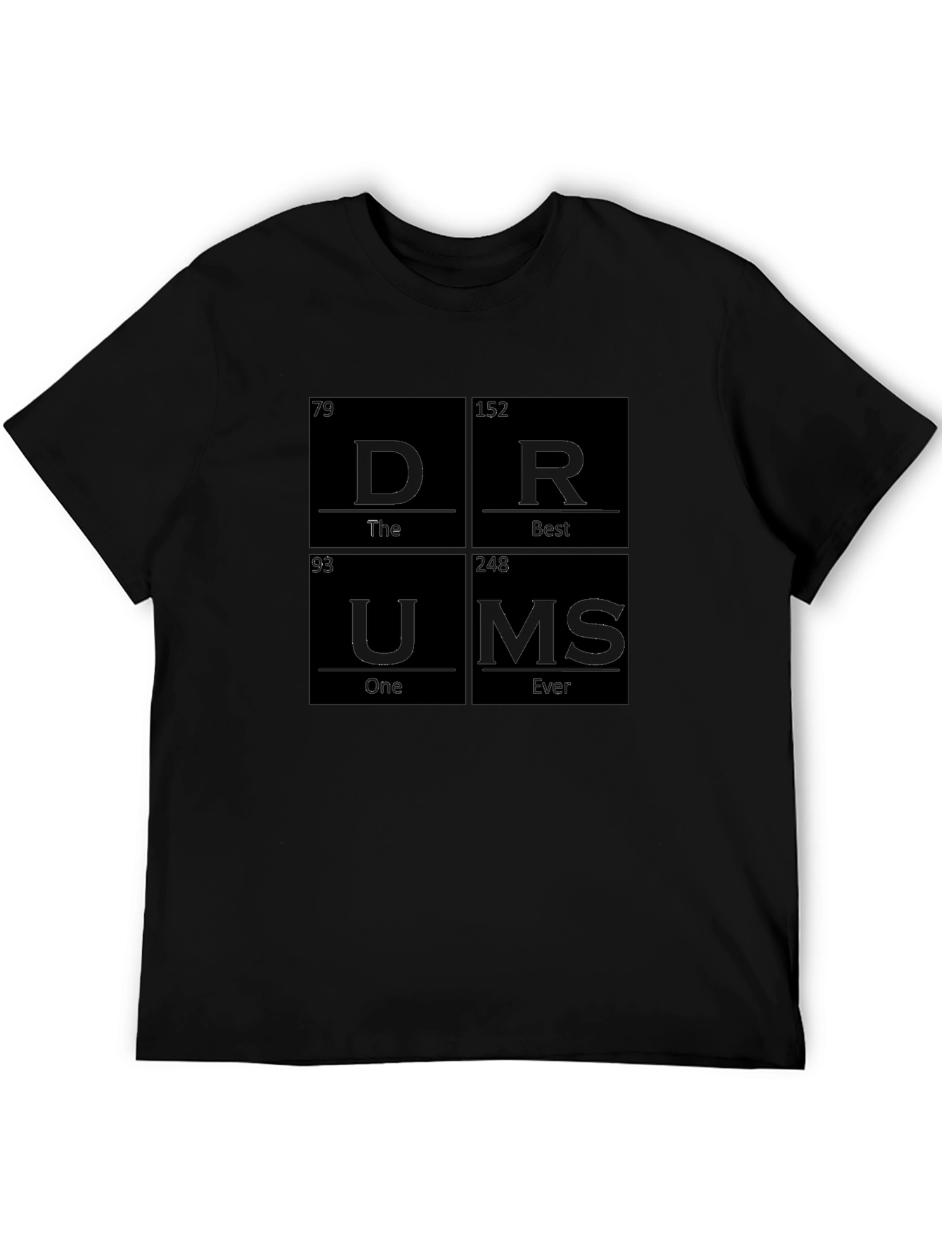 Drums Periodic Table T-Shirt - Music Lover Tee