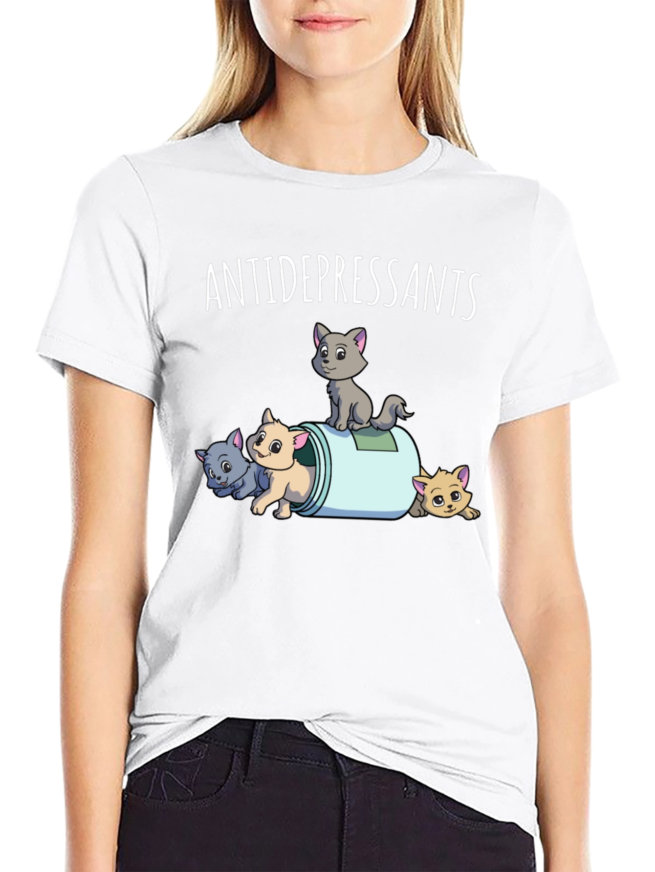 Antidepressants Cats Graphic Tee