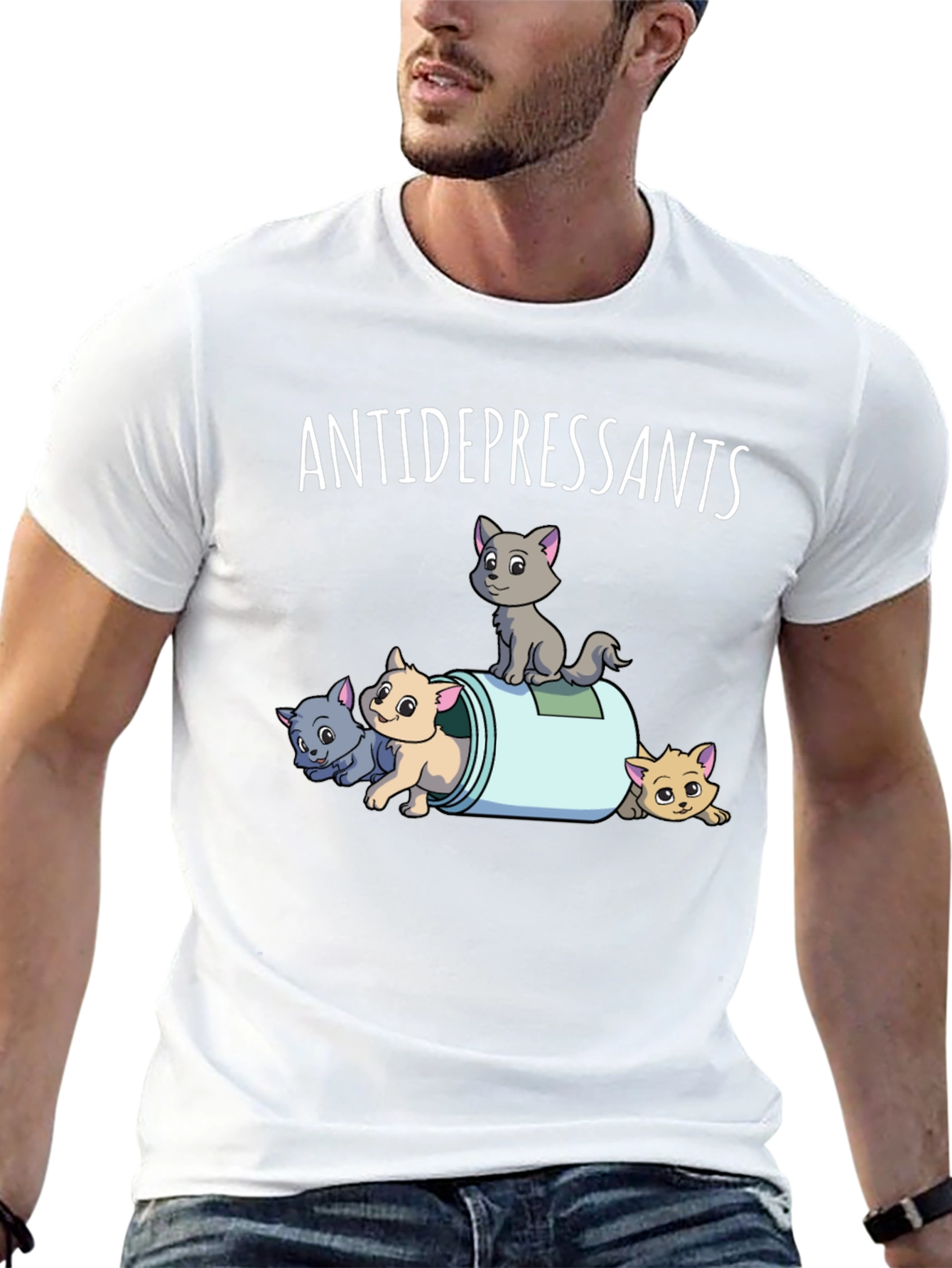 Antidepressants Cats Graphic Tee
