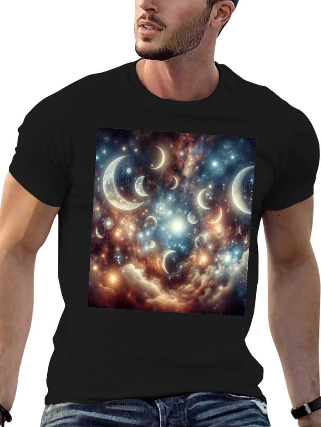 Celestial Moonscape Graphic T-Shirt