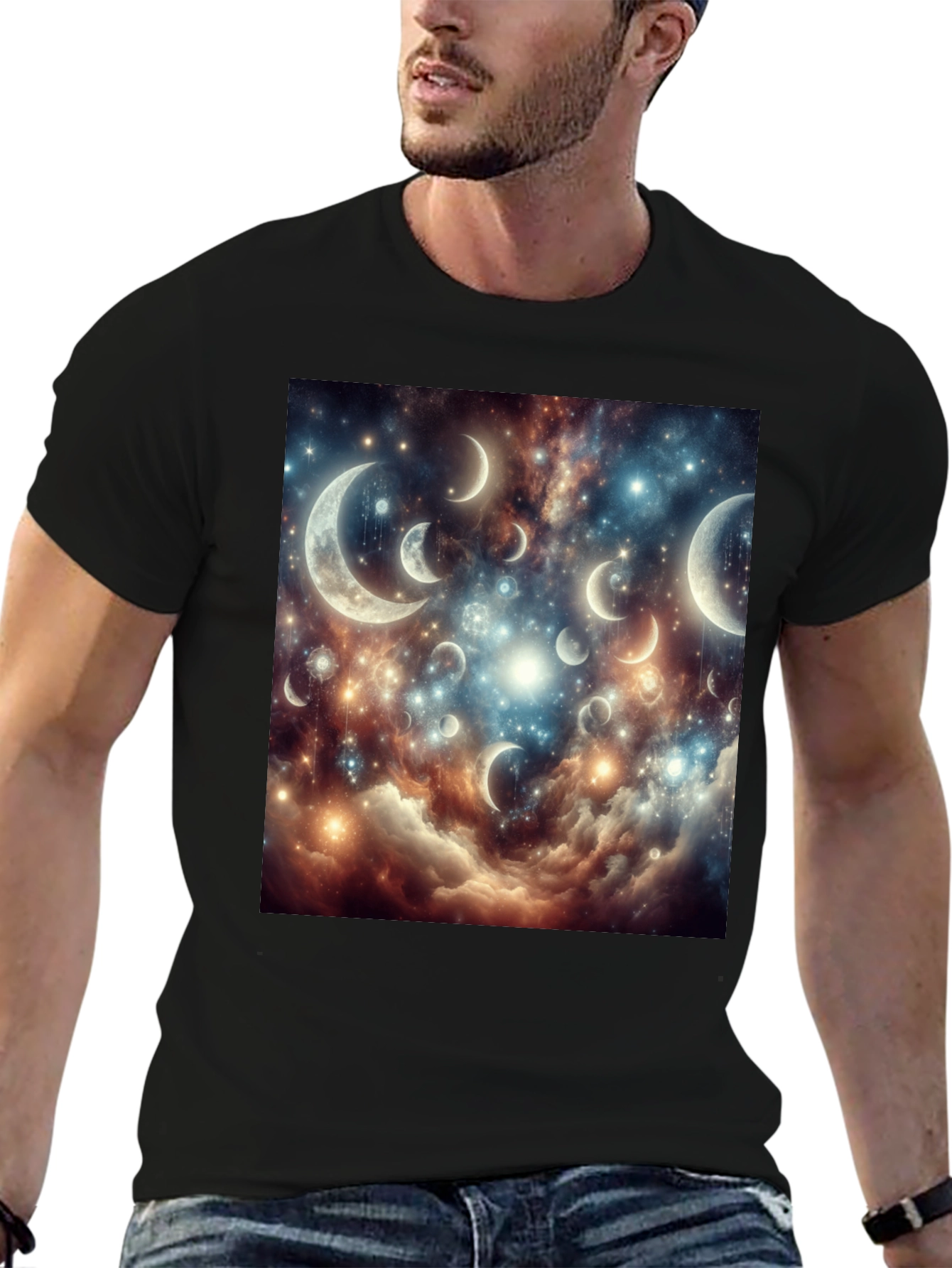 Celestial Moonscape Graphic T-Shirt