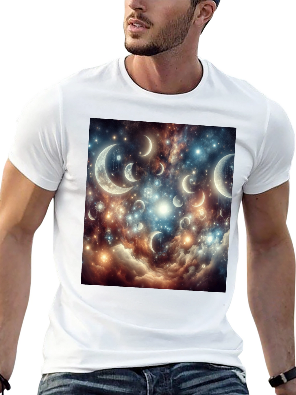 Celestial Moonscape Graphic T-Shirt