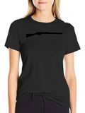 Rifle Graphic Black T-Shirt - Mens Casual Tee