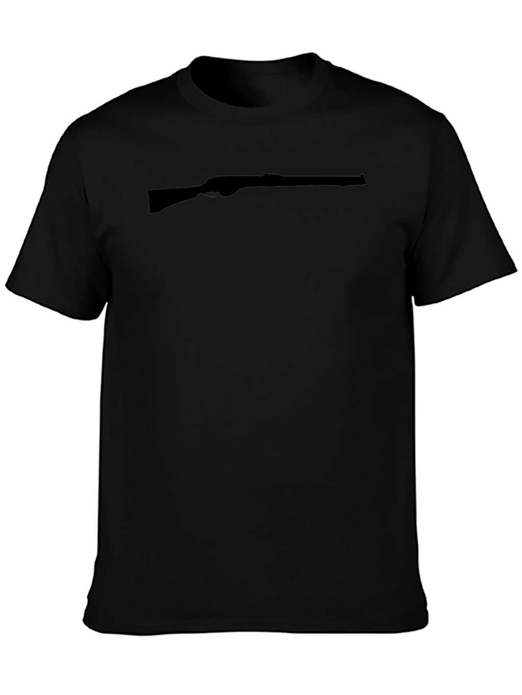 Rifle Graphic Black T-Shirt - Mens Casual Tee