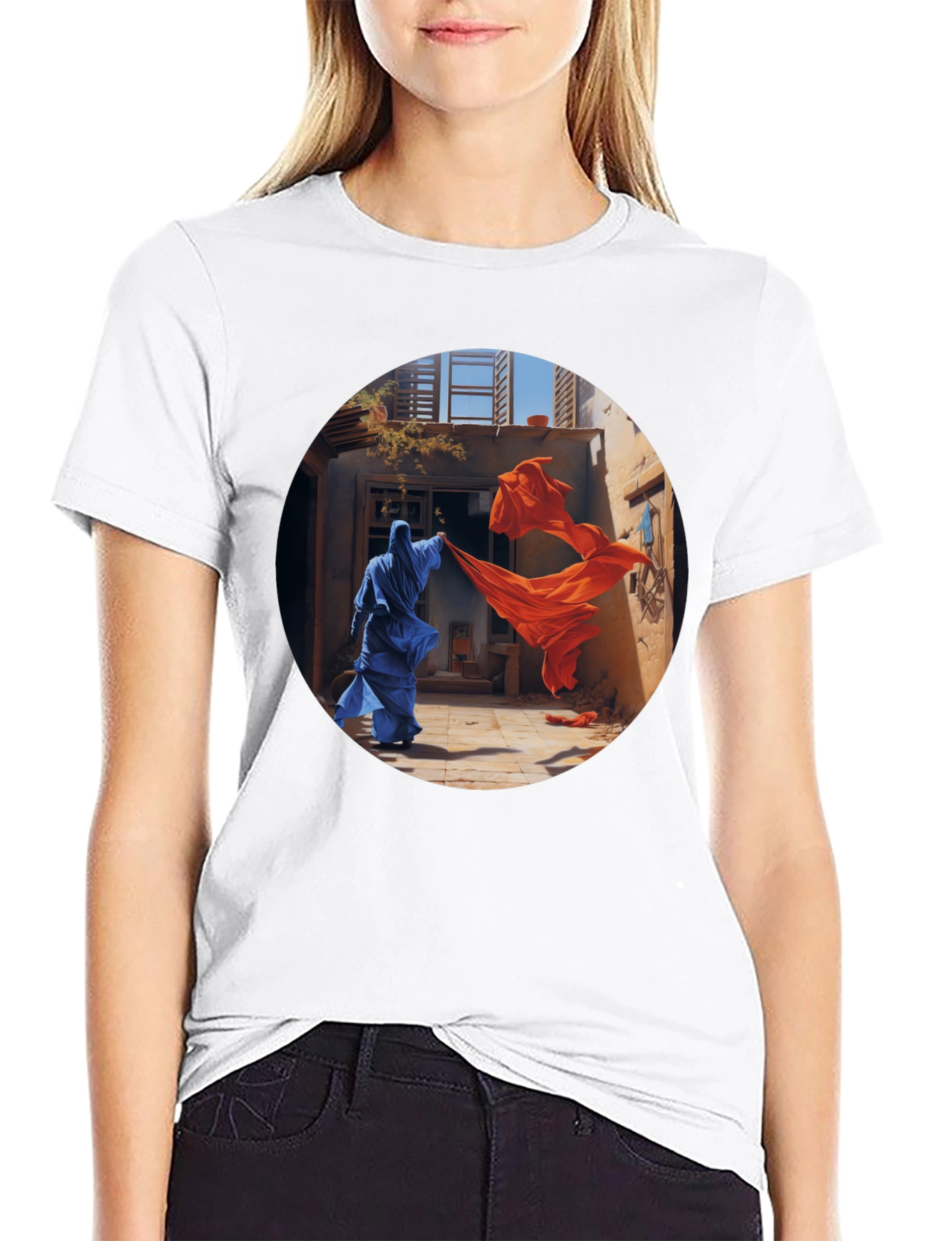 Abstract Art Graphic T-Shirt - Vibrant Colors Unique Design