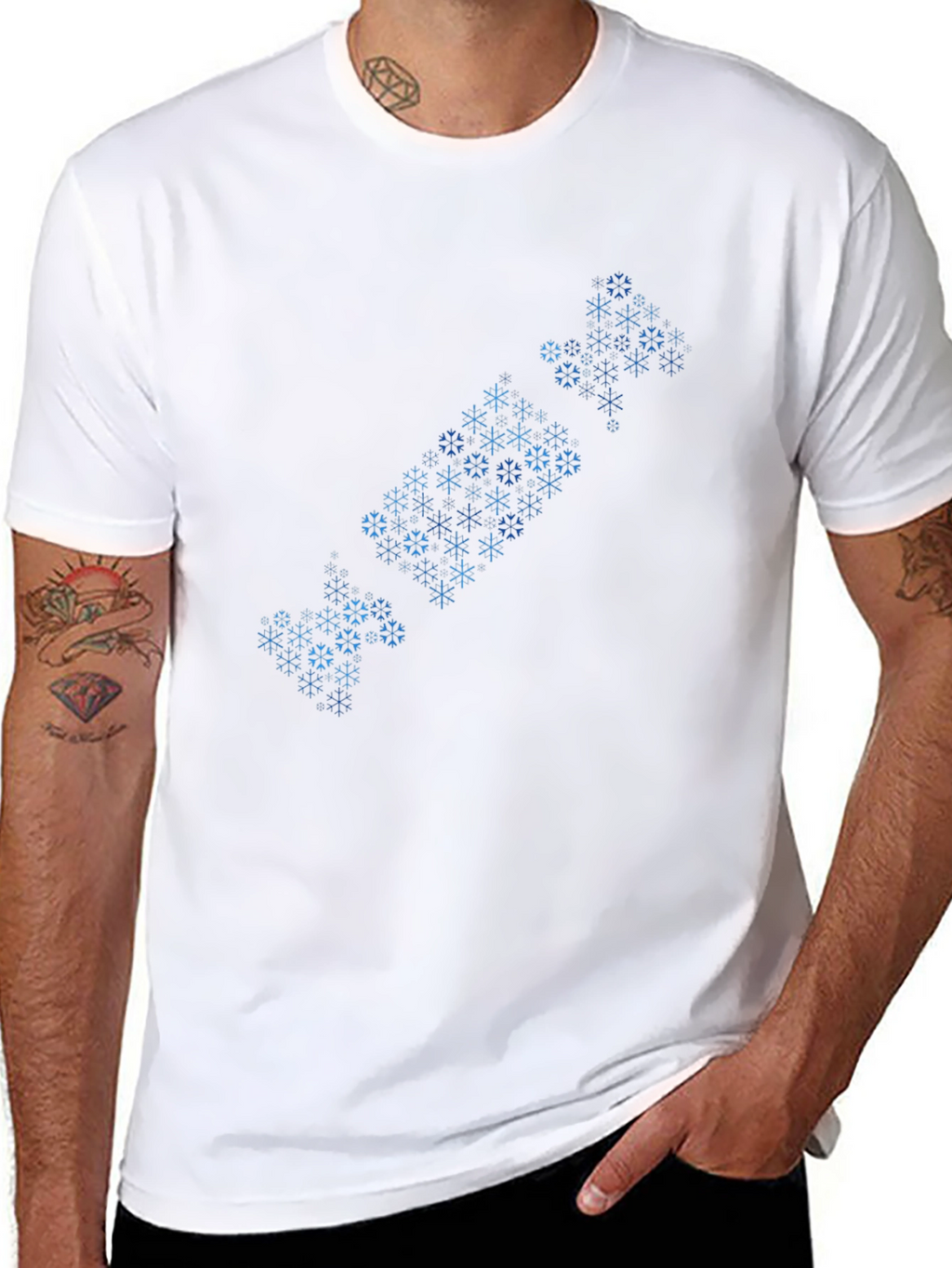 Geometric Candy Snowflake T-Shirt