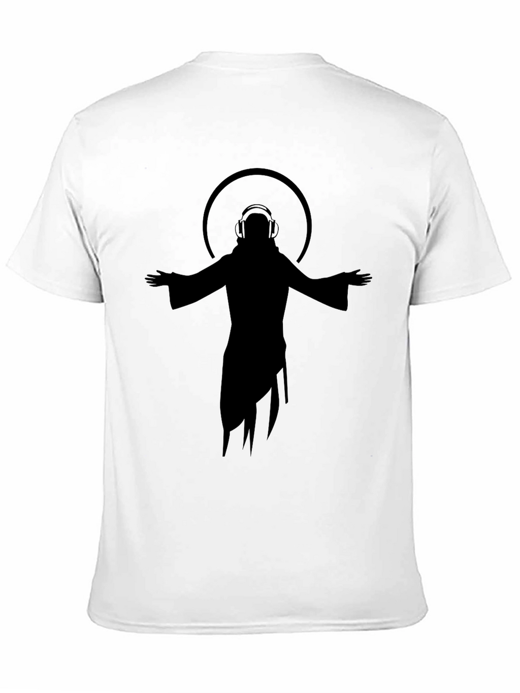 DJ Jesus Graphic T-Shirt - Black Cotton Blend